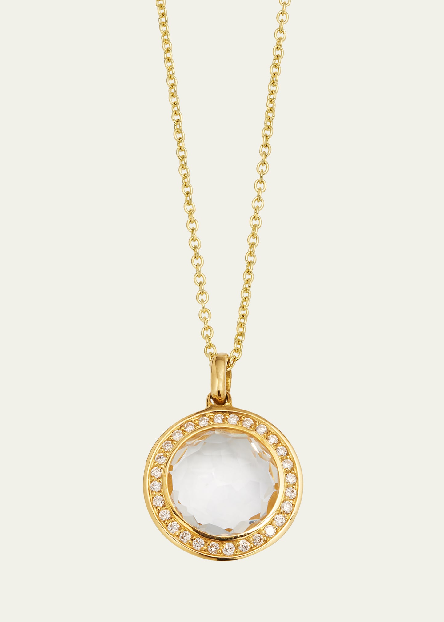 Ippolita 18k Mini Lollipop Necklace In Clear Quartz