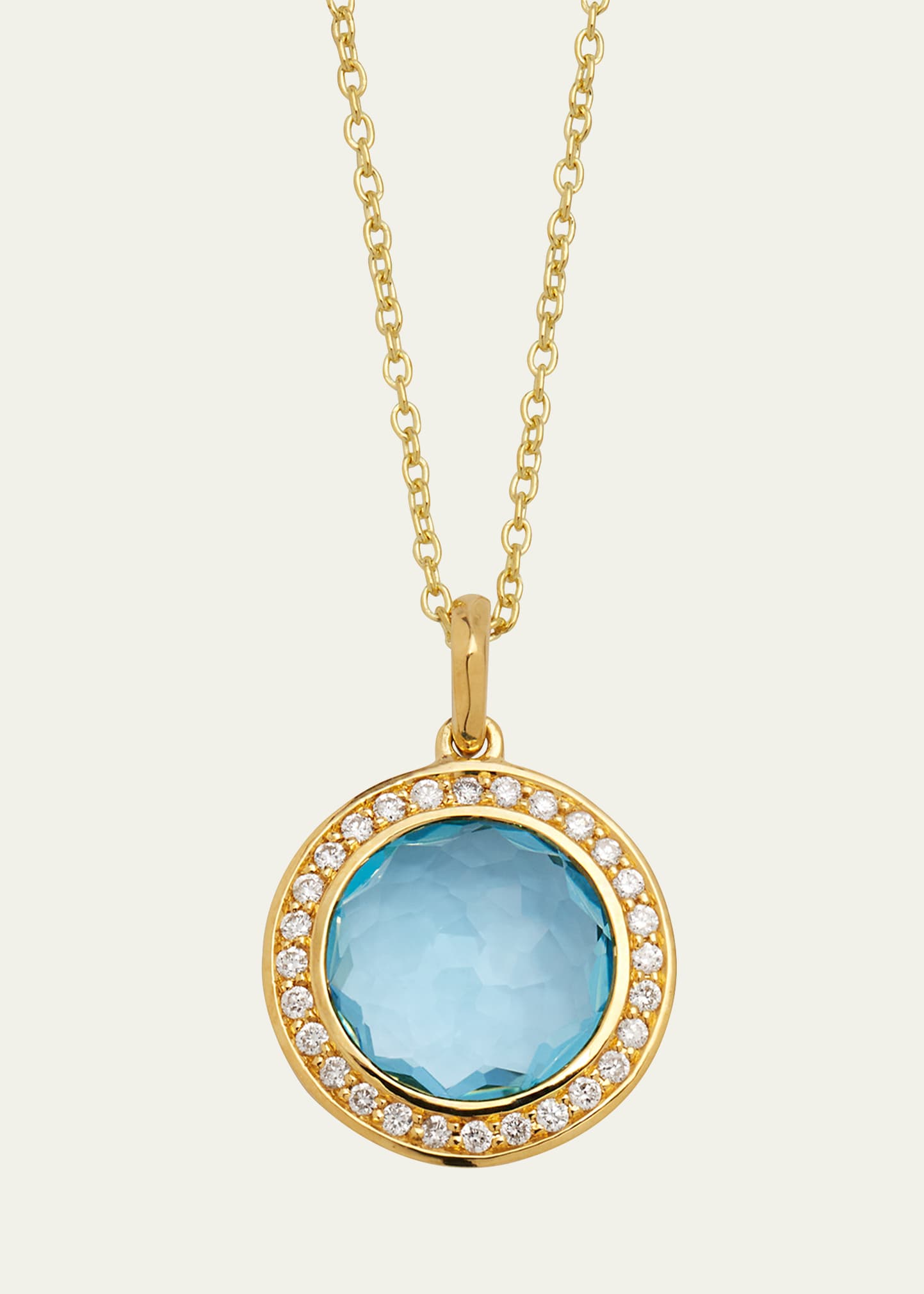 Ippolita 18k Mini Lollipop Necklace In Blue Topaz