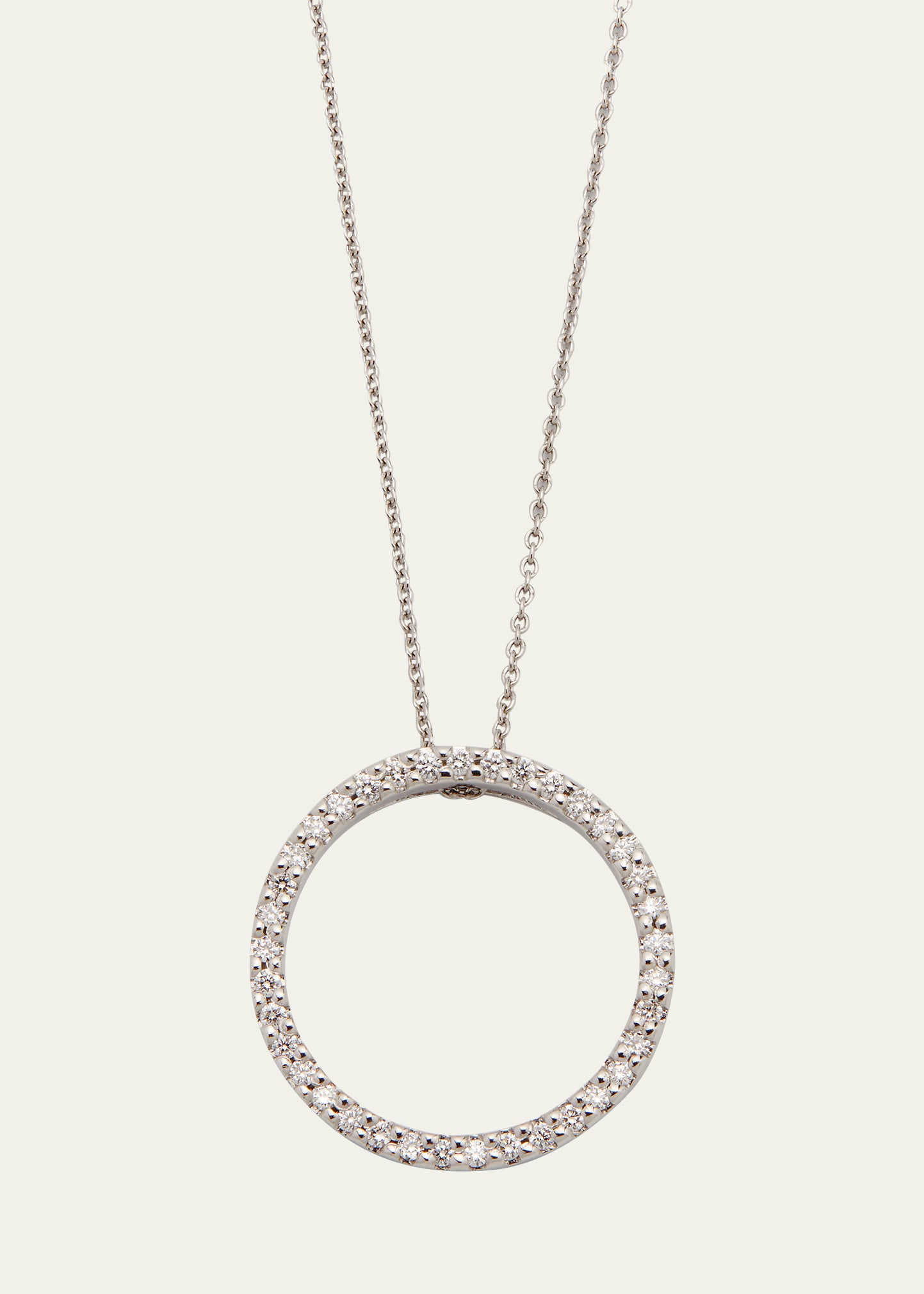 ROBERTO COIN PAVE CIRCLE NECKLACE