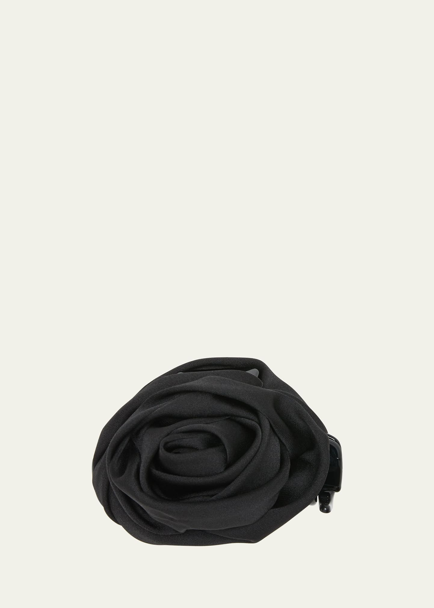 Natasha Accessories Limited Rosette Jaw Clip In Black