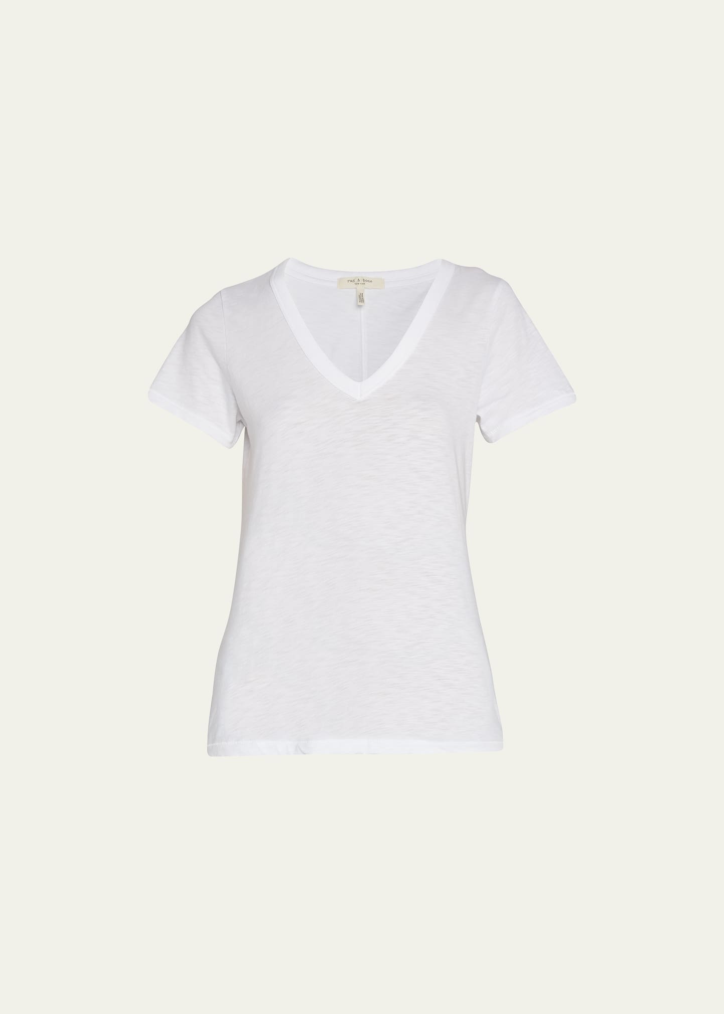 Shop Rag & Bone The Vee Basic T-shirt In White