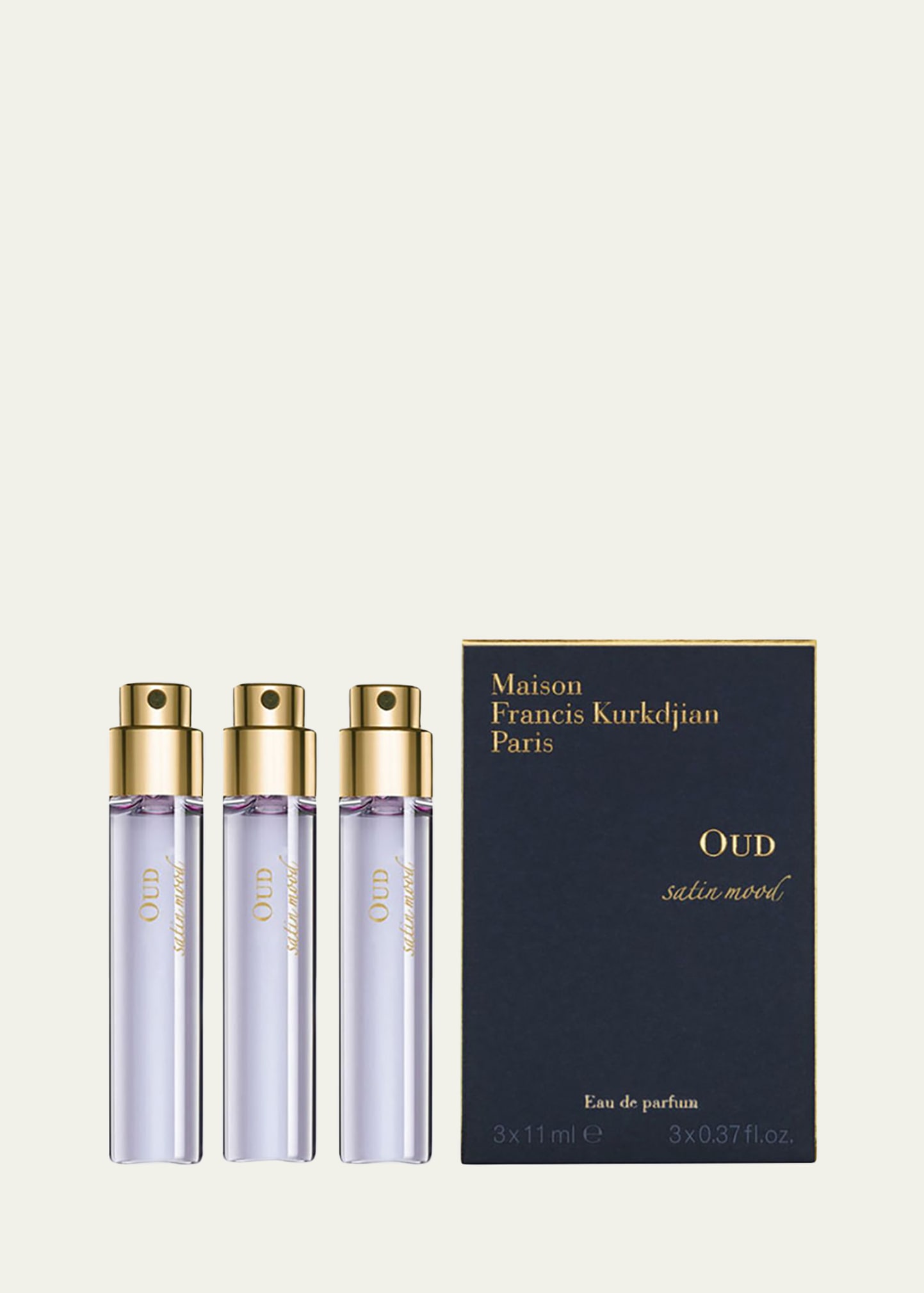OUD satin mood Eau de Parfum Travel Spray Refills, 3 x 0.37 oz.