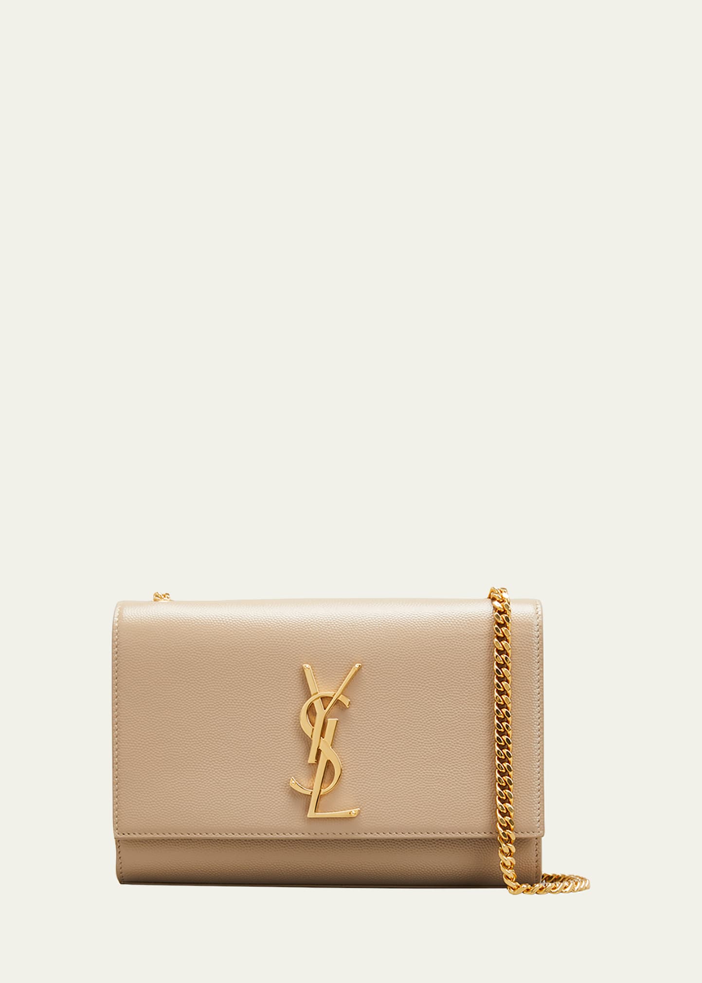 Shop Saint Laurent Kate Small Chain Bag In Grain De Poudre