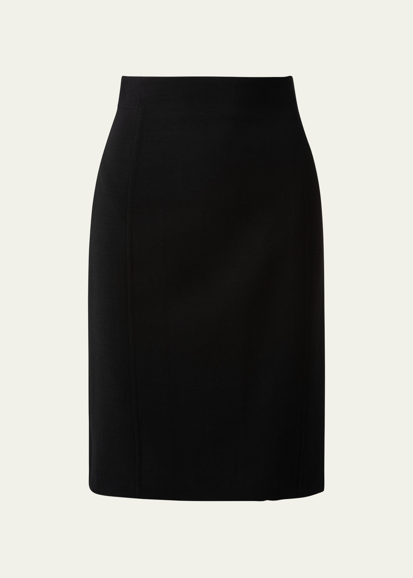 Wool-Blend Knee-Length Pencil Skirt