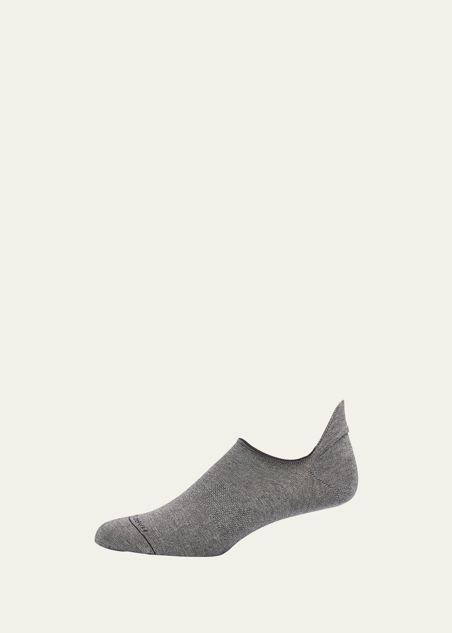 Shop Marcoliani Men's No-show Sneaker Socks In Gray