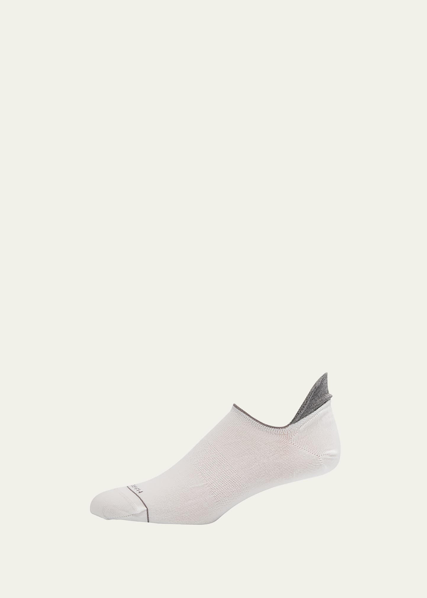 Marcoliani Men's No-show Sneaker Socks In White