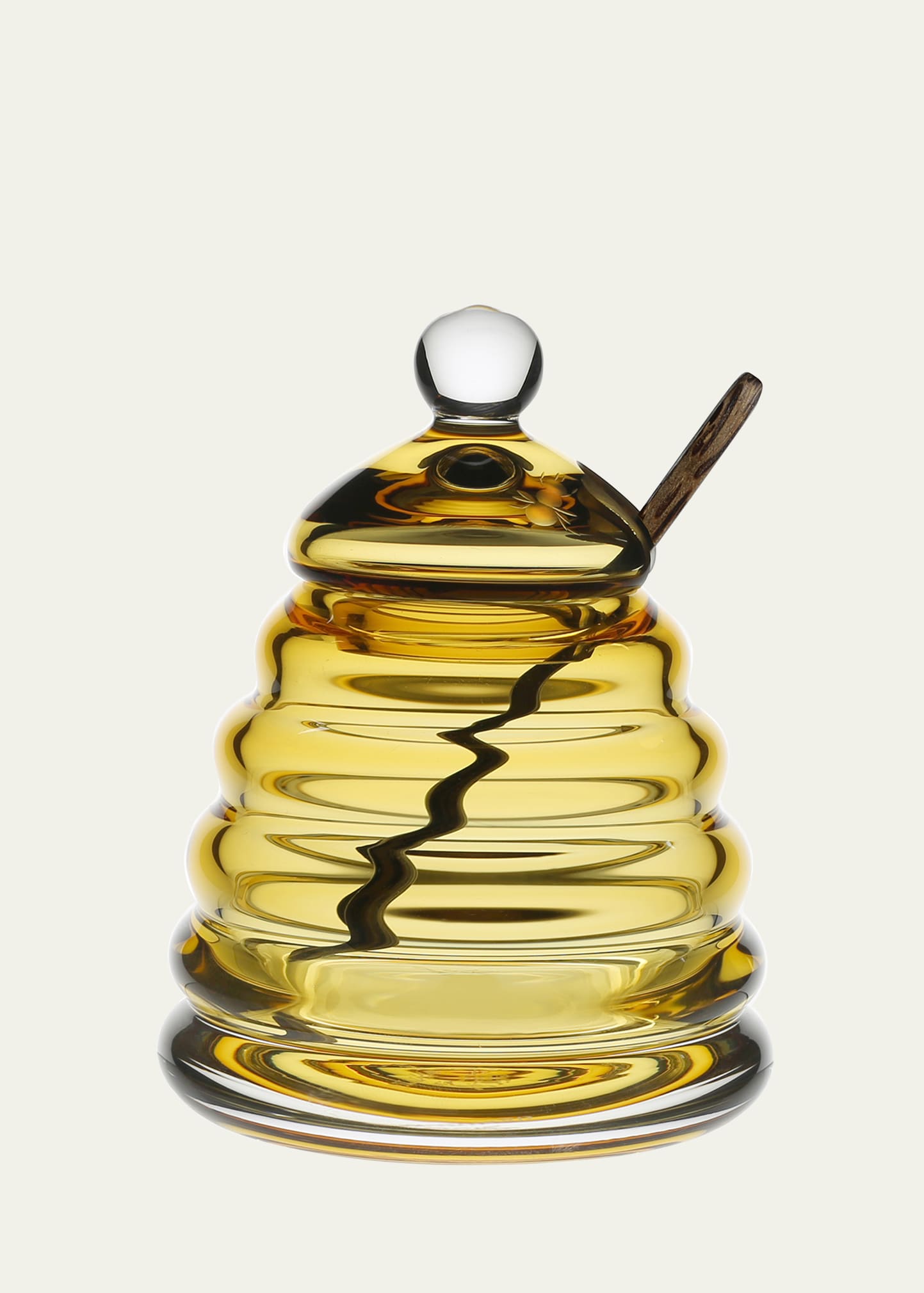 Honeycomb Honey Jar & Spoon