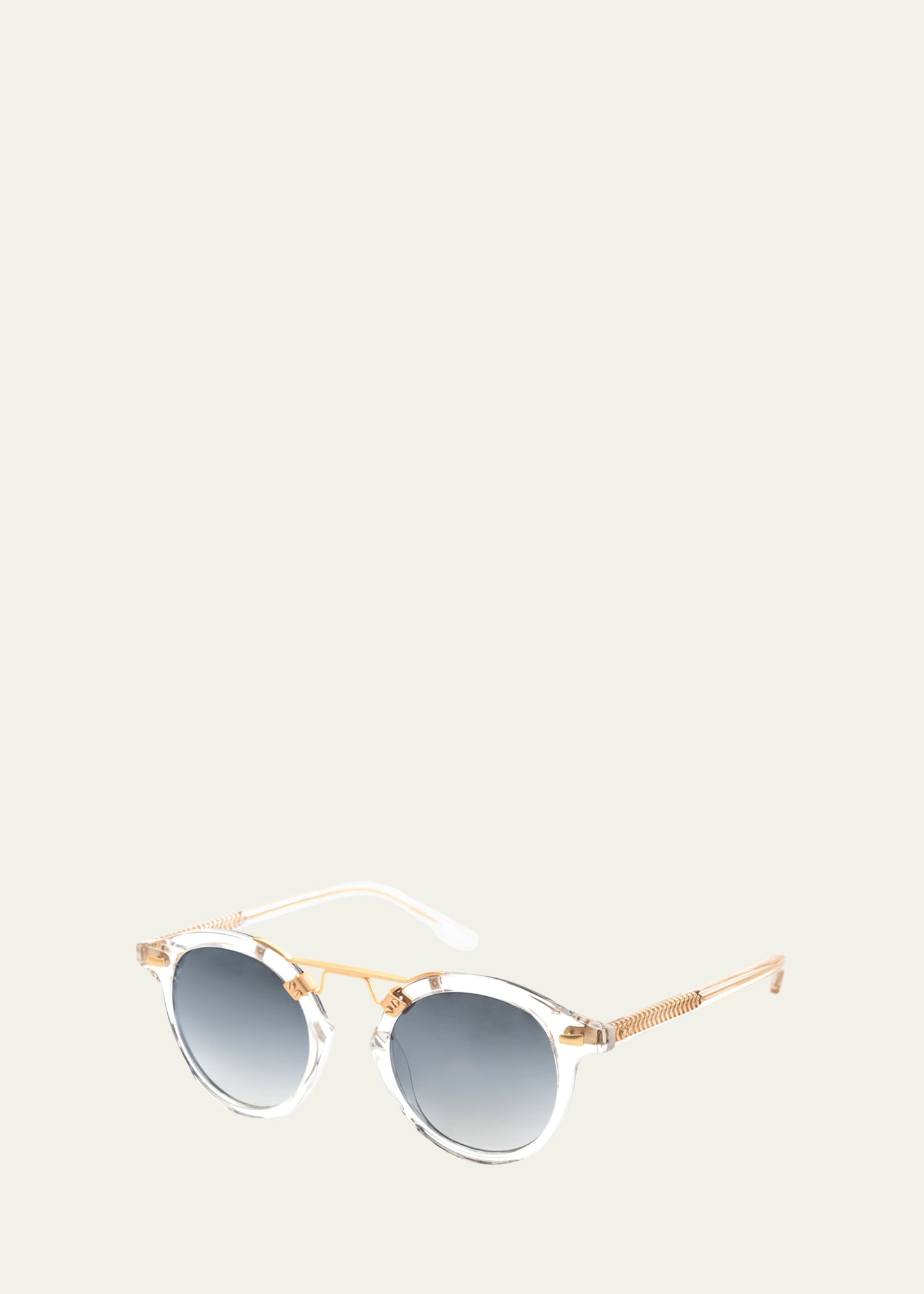 KREWE St. Louis Round Mirrored Sunglasses