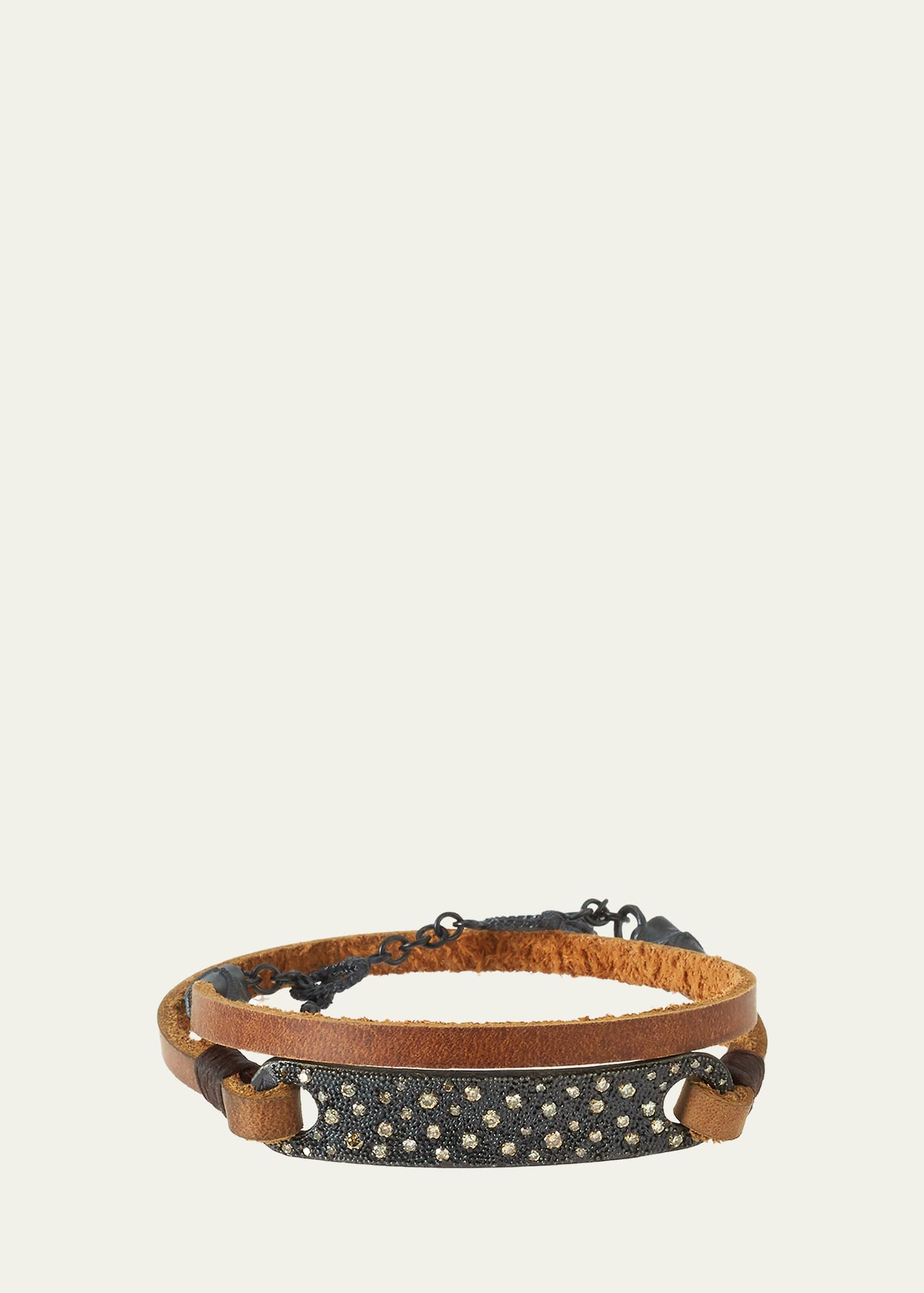 Old World Midnight Leather Wrap Bracelet