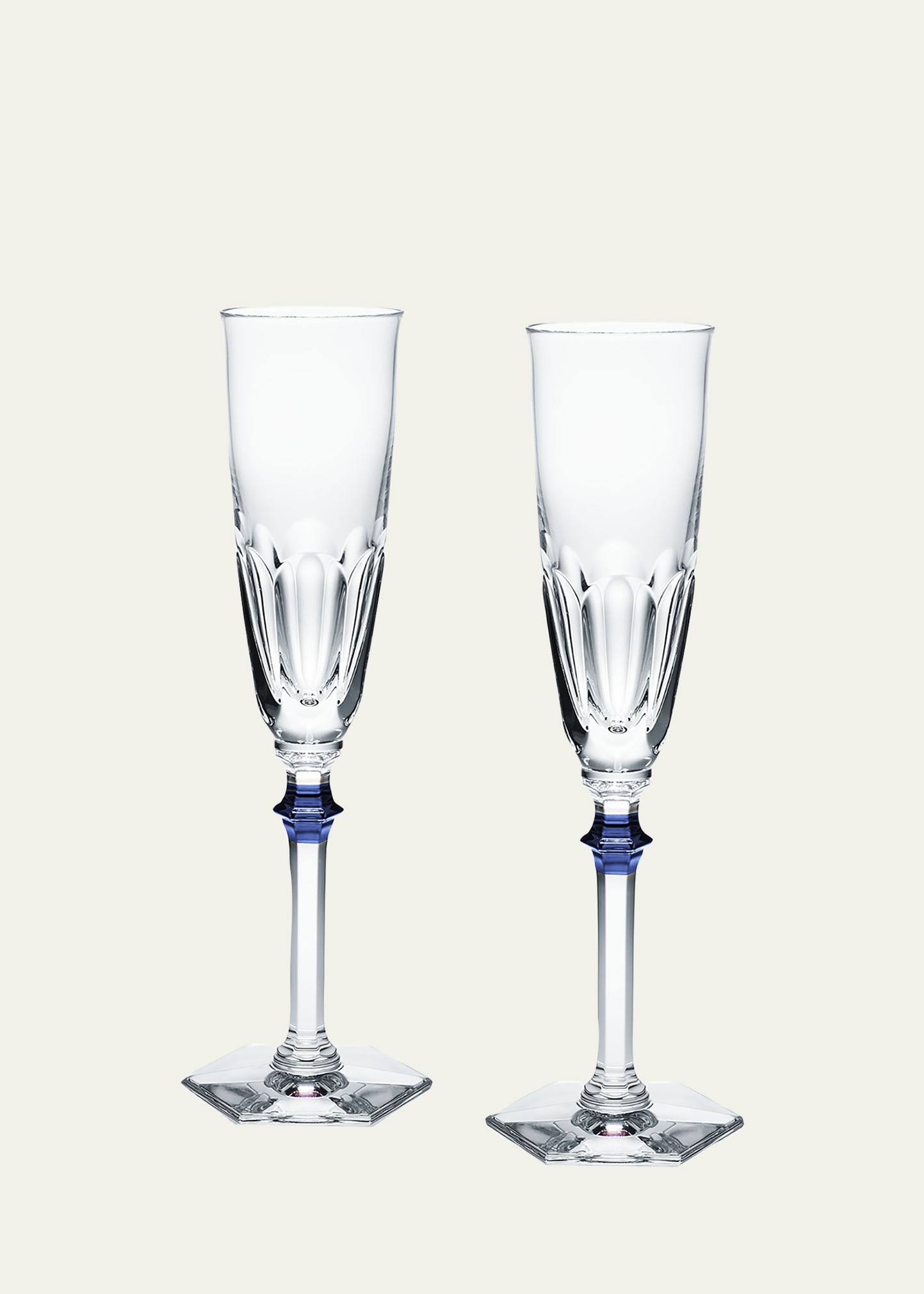 Baccarat Set Of Two Harcourt Eve Flutes In Clear