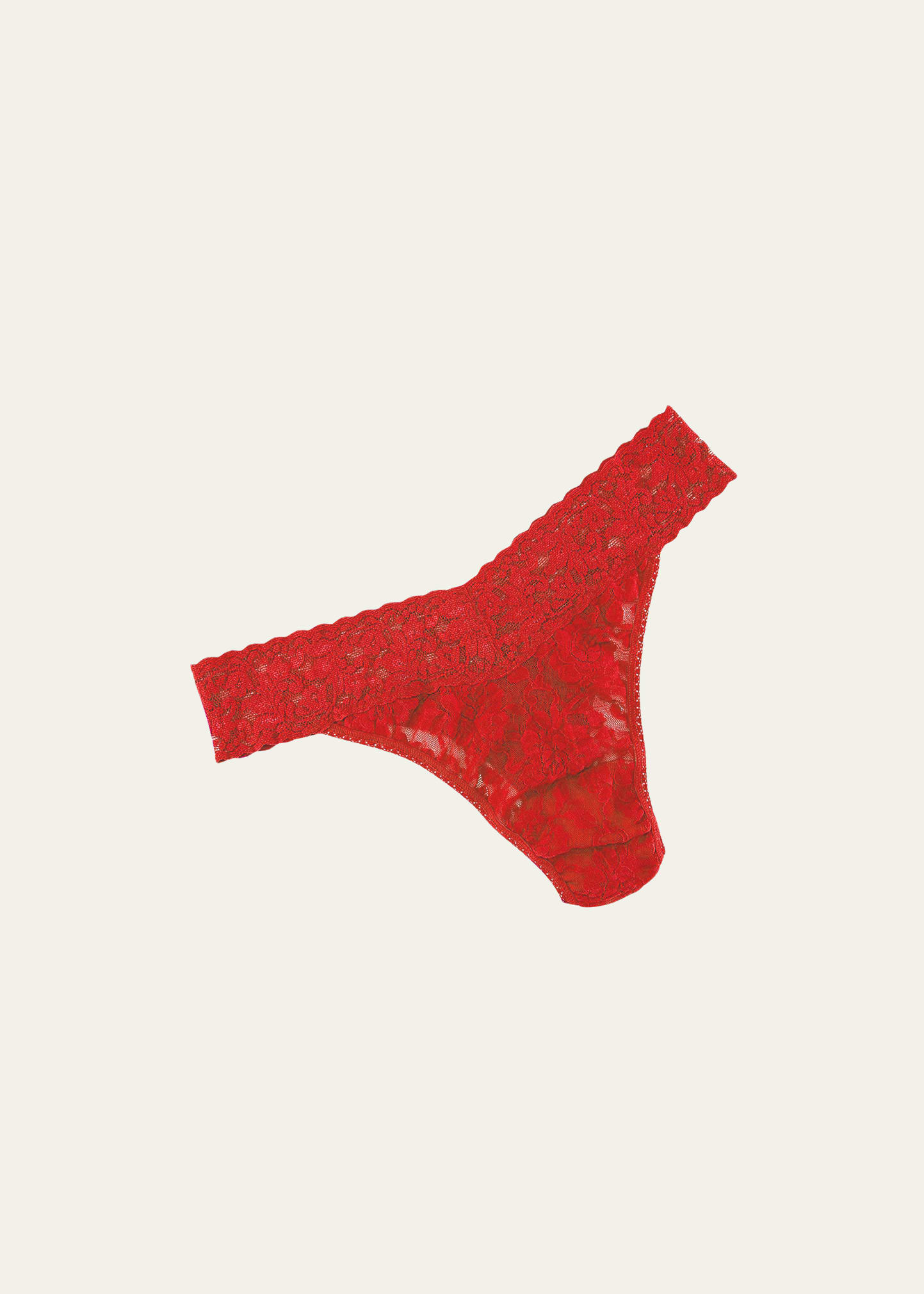 Shop Hanky Panky Signature Lace Original-rise Rolled Thong In Red