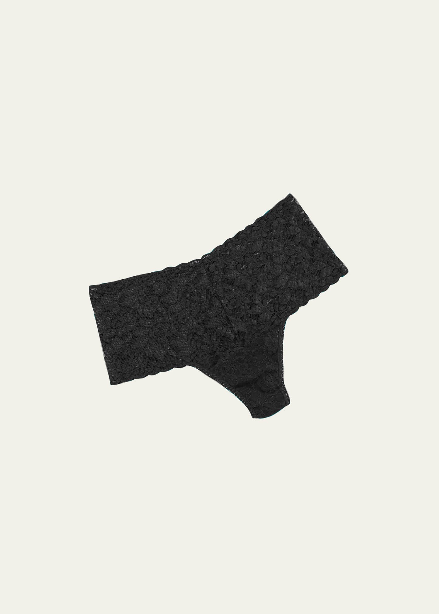 Hanky Panky Plus Size Signature Lace Retro Thong In Black