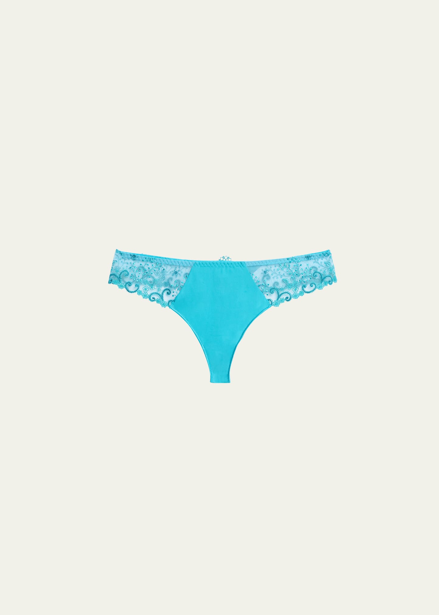 SIMONE PERELE DELICE LACE MESH THONG