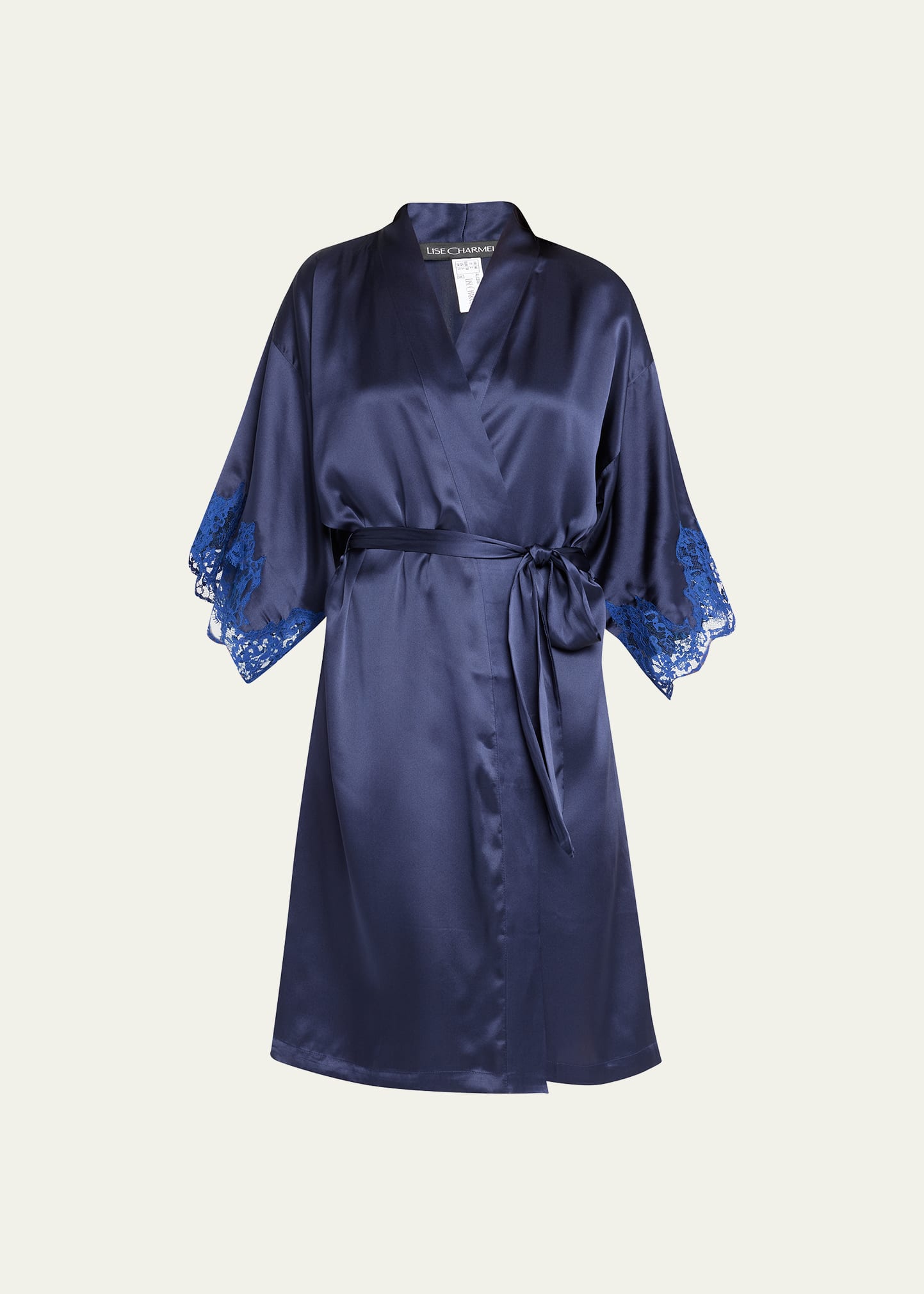 Lise Charmel Splendeur Lace-trim Silk-blend Robe In Bs/splendeur Berm