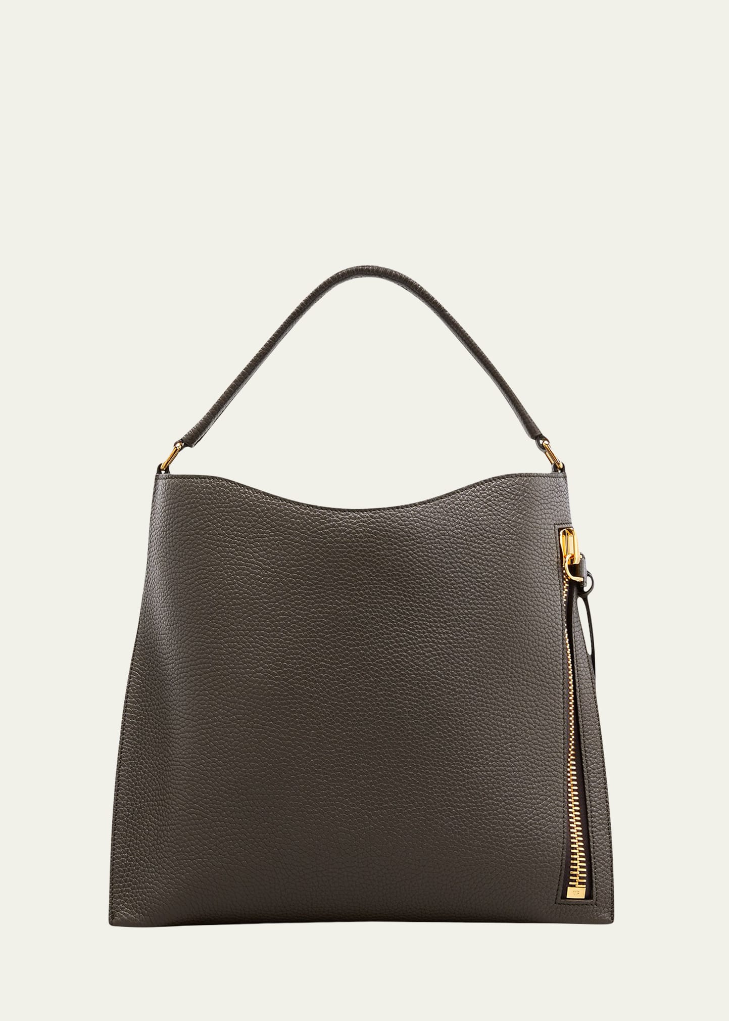 Tom Ford Alix Small Calfskin Hobo Bag In Derby Green