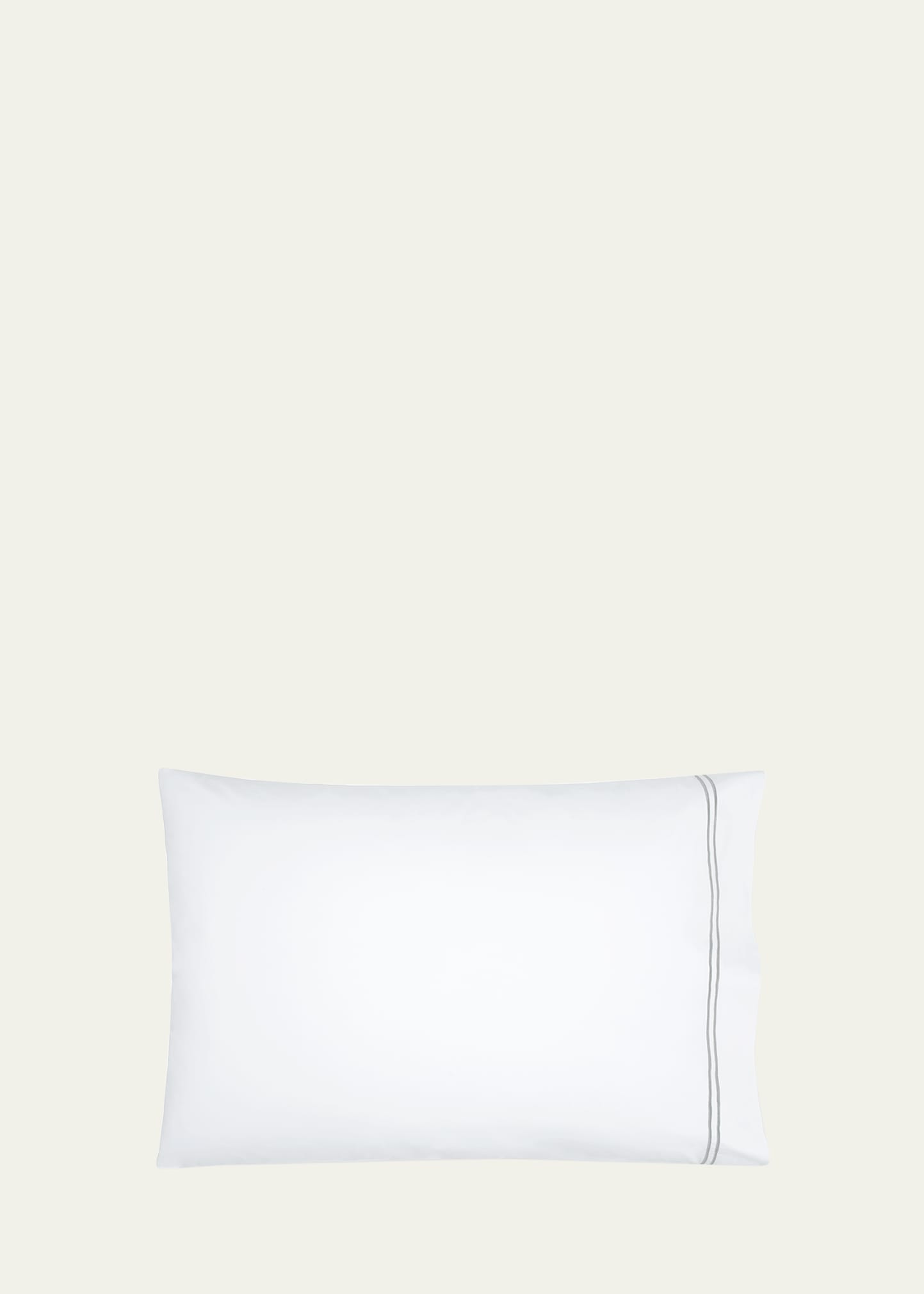 Shop Sferra Grande Hotel King Pillowcase Set In White/silver