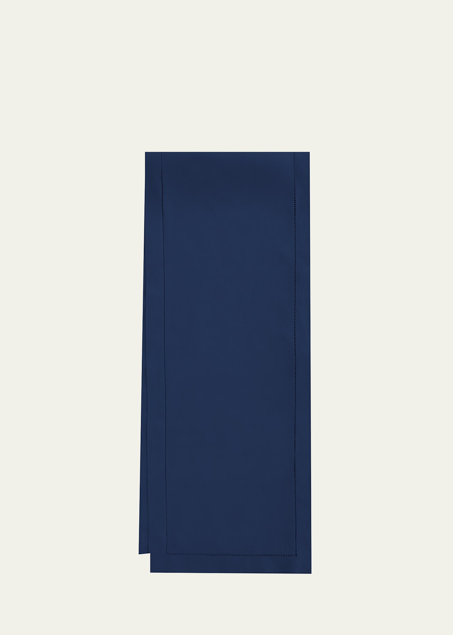 Sferra Hemstitch Table Runner, 15" X 90" In Blue