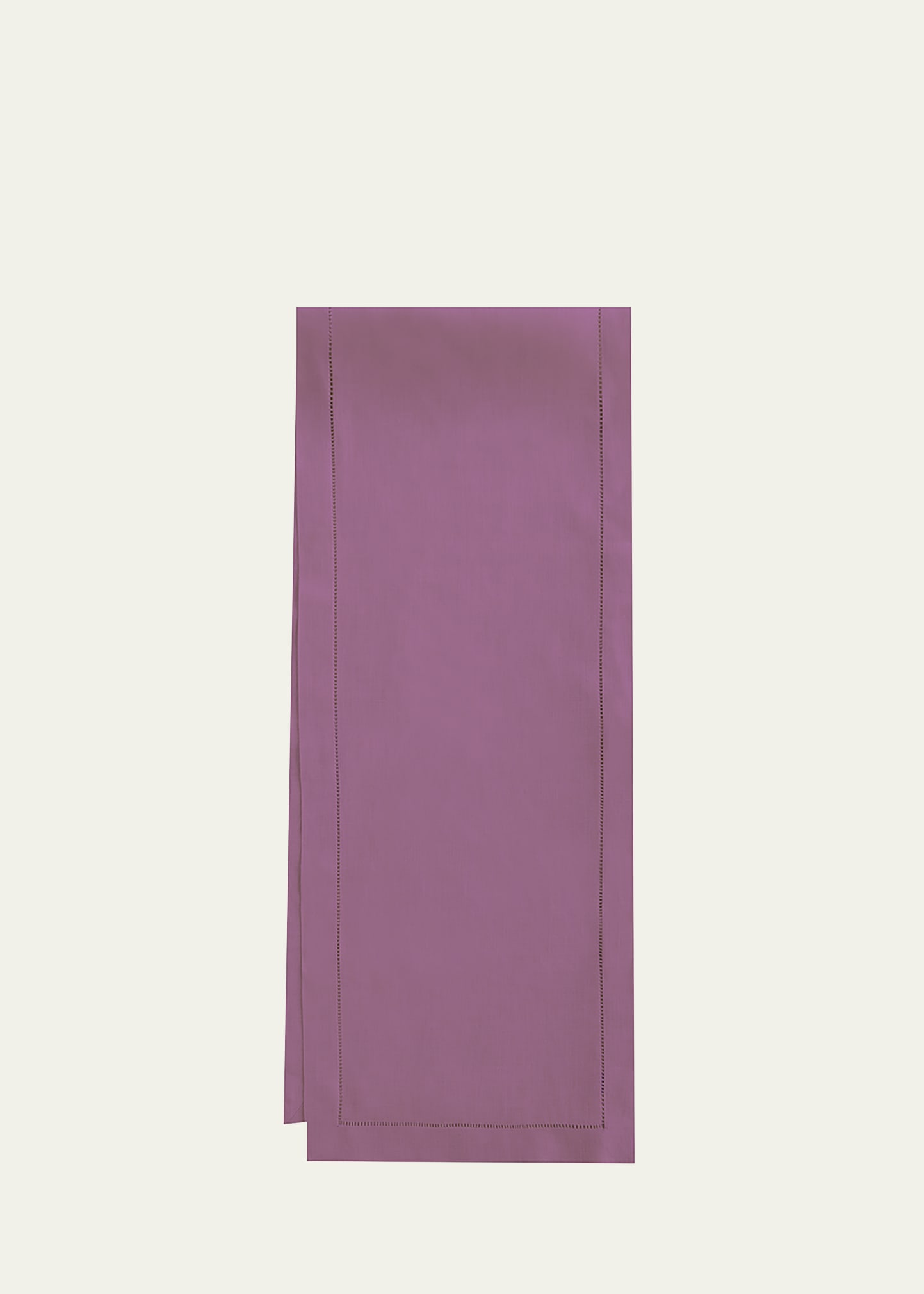Sferra Hemstitch Table Runner, 15" X 90" In Lilac