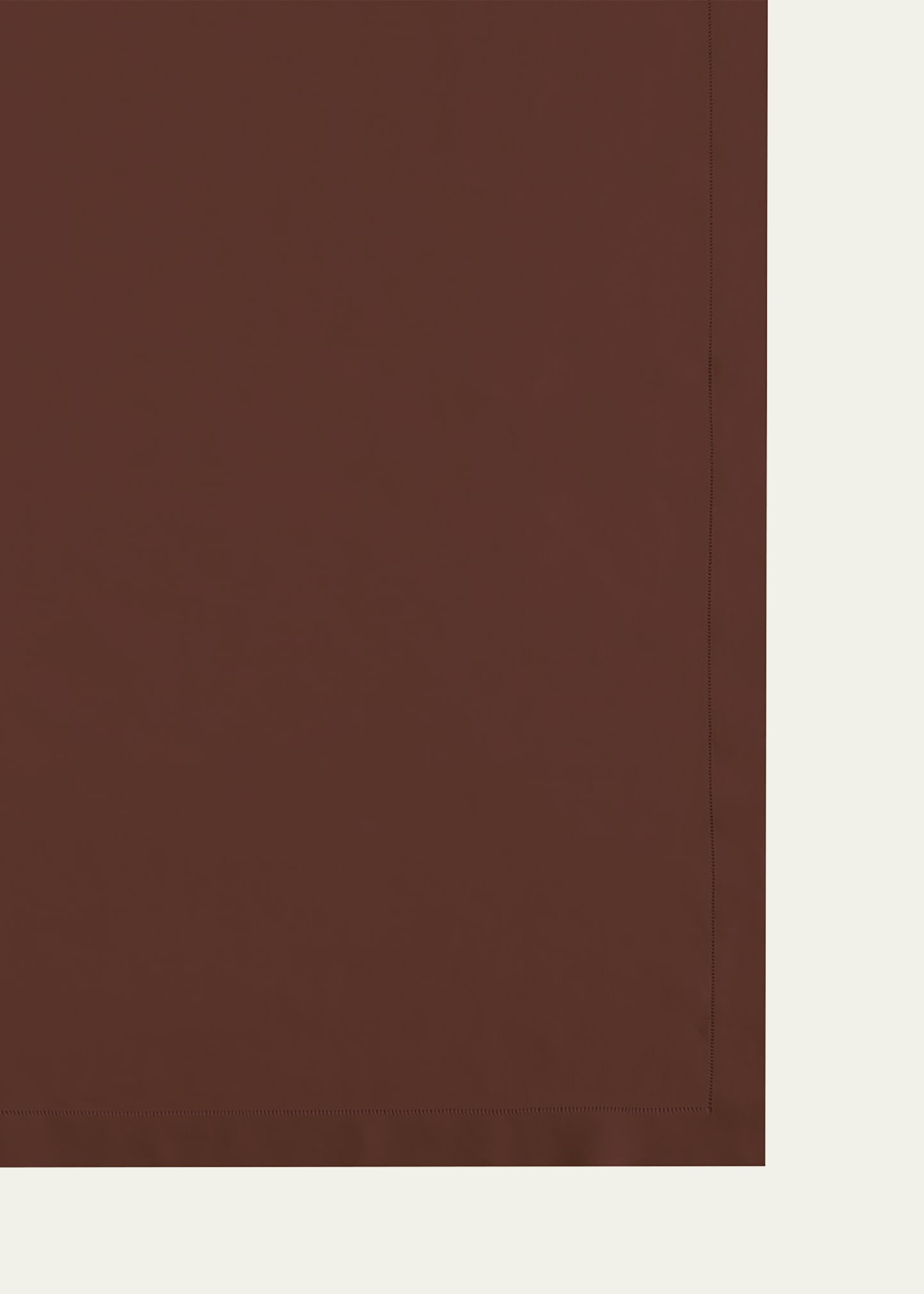 Sferra Hemstitch Tablecloth, 66" X 106" In Chocolate