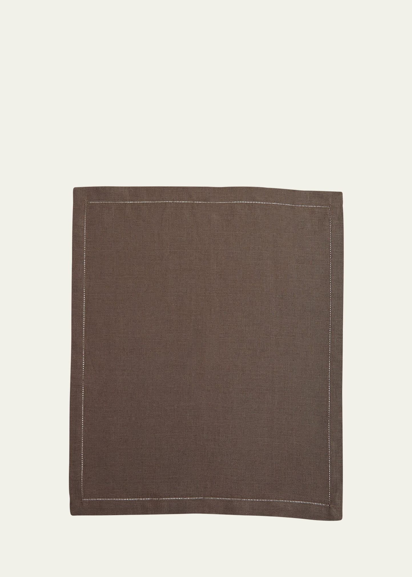 Sferra Hemstitch Dinner Napkins, Set Of 4 In Brown