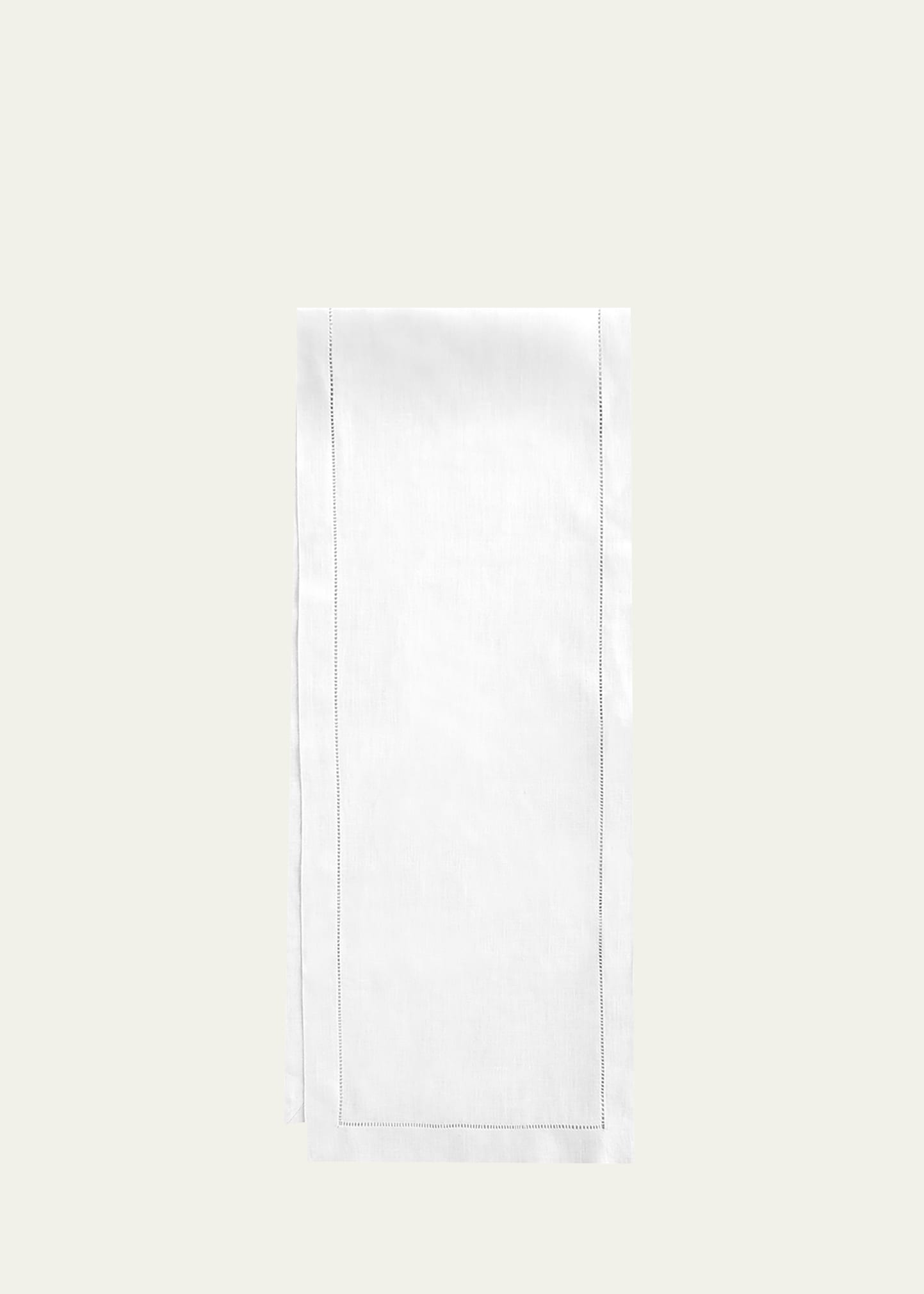 Sferra Hemstitch Table Runner, 15" X 108" In White