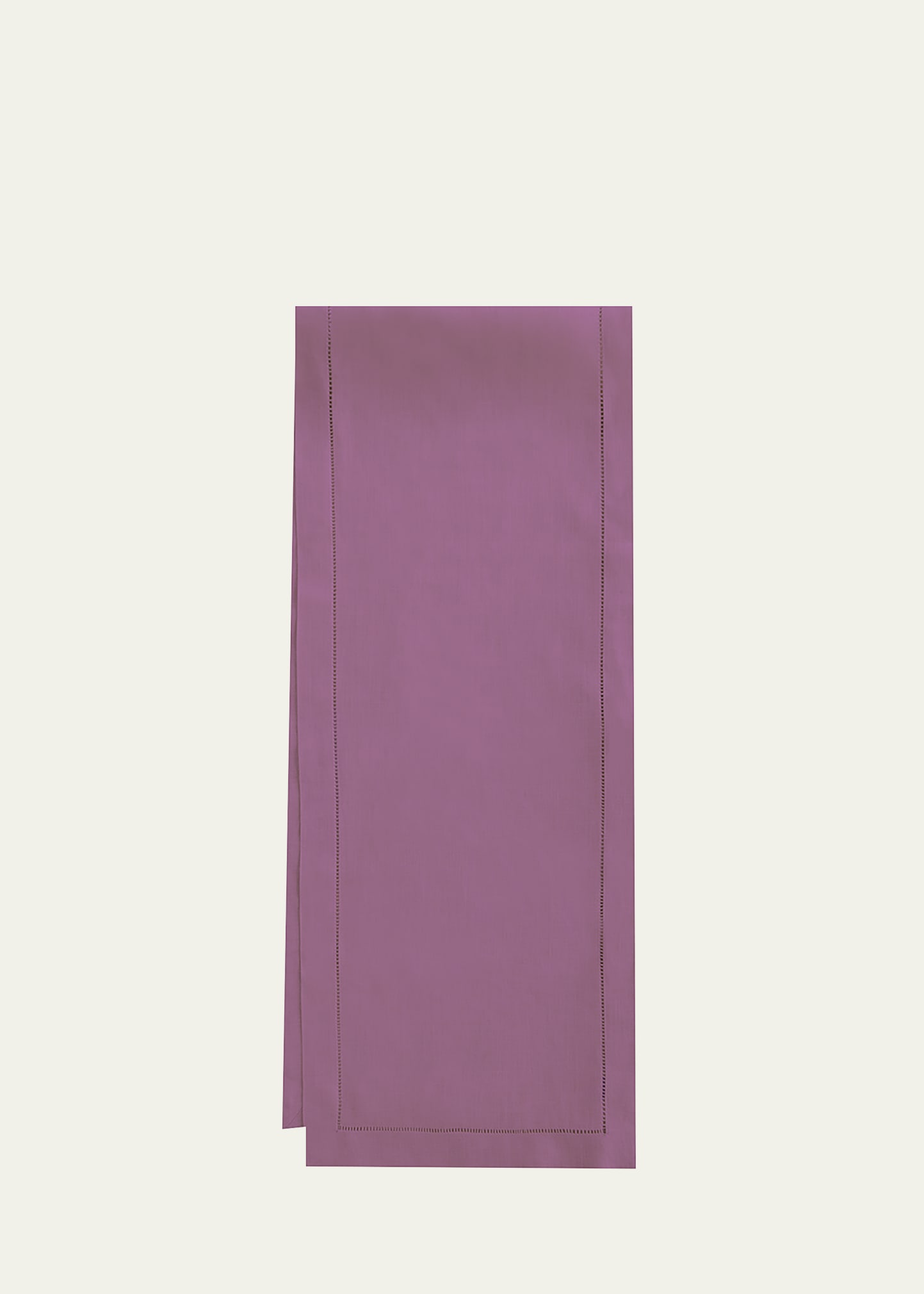 Sferra Hemstitch Table Runner, 15" X 108" In Purple