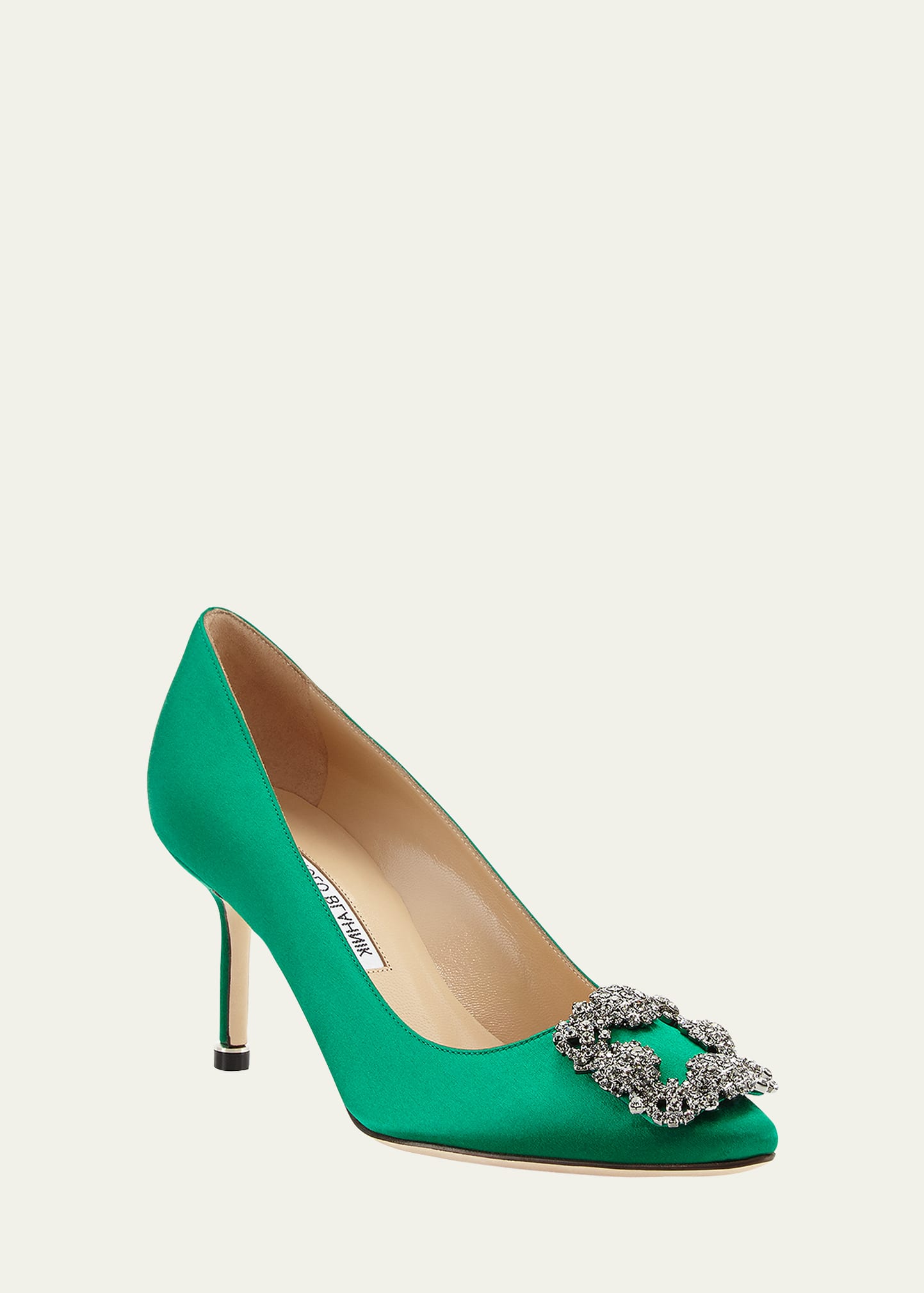 Manolo Blahnik Hangisi 70mm Pump In Green