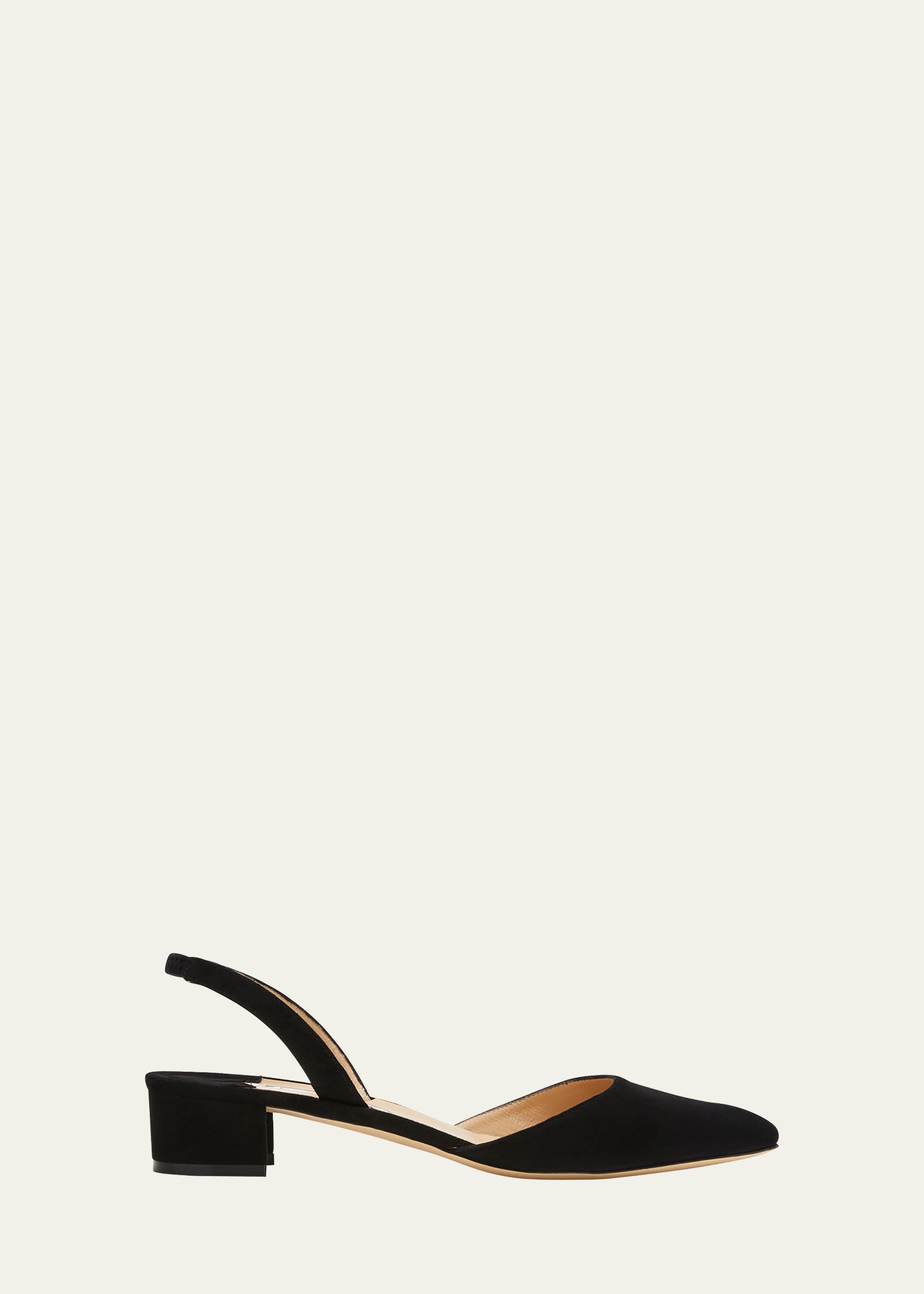 Manolo Blahnik Aspro Block-heel Slingback Pumps In Black Suede In Black