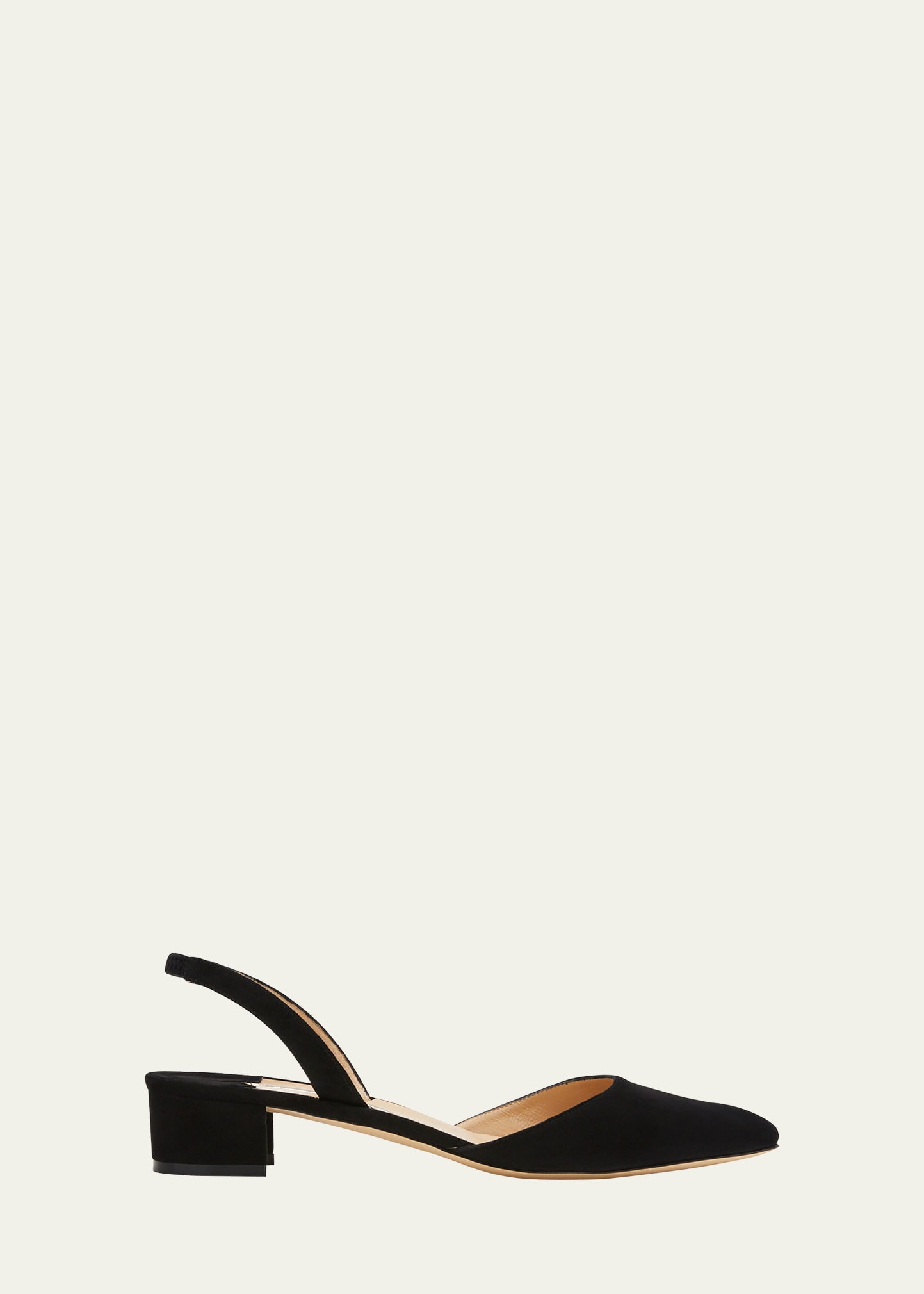 MANOLO BLAHNIK ASPRO SUEDE BLOCK-HEEL SLINGBACK PUMP