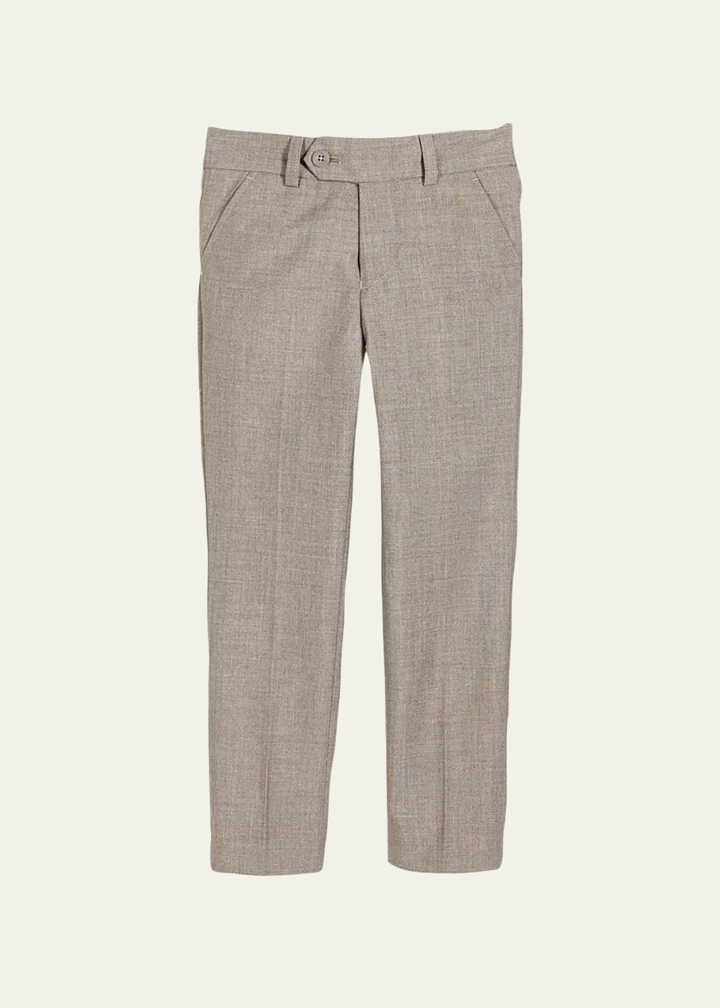 Slim Suit Pants, Light Gray, Size 2-14