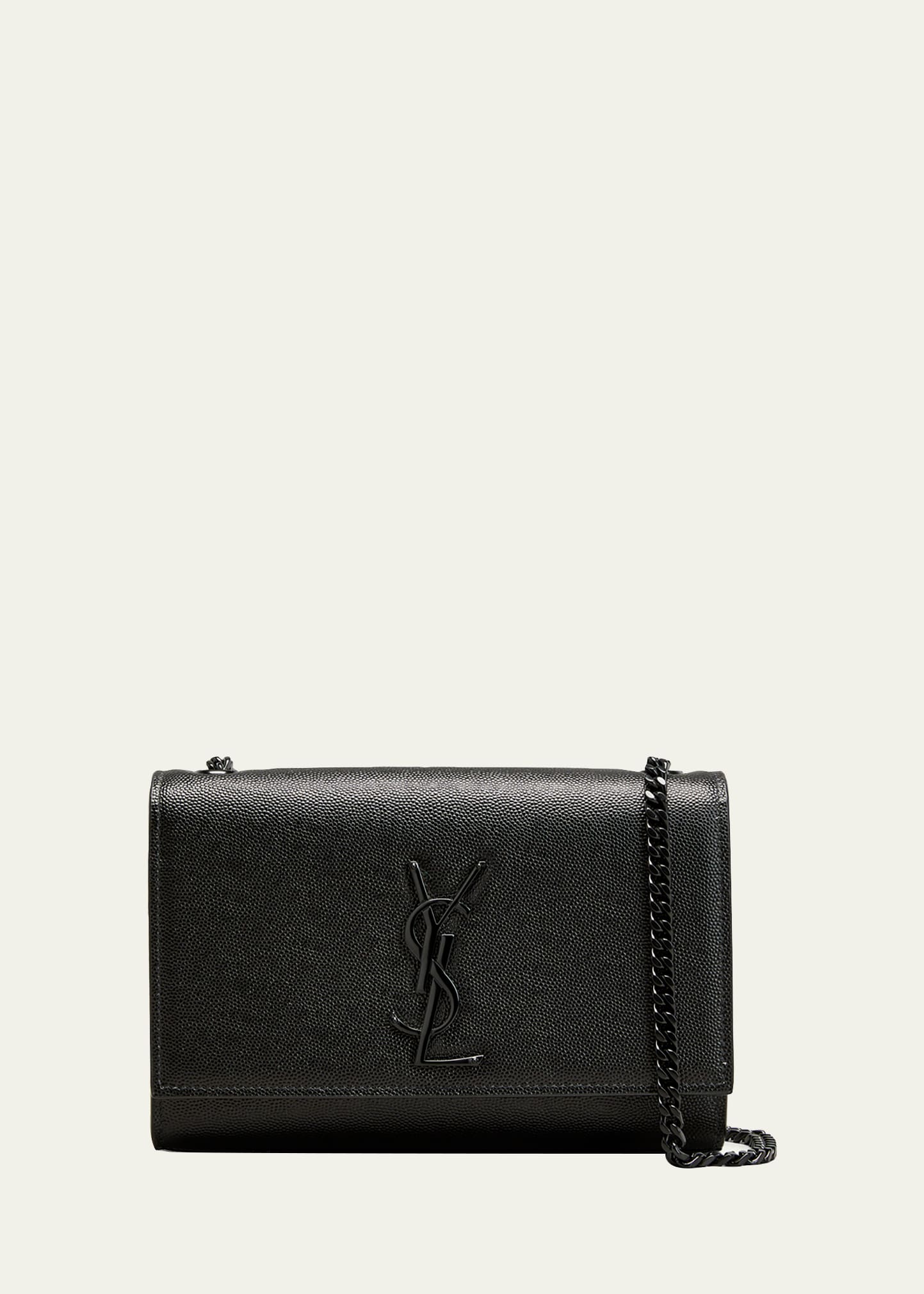 Saint Laurent Kate Small YSL Grain de Poudre Chain Shoulder Bag