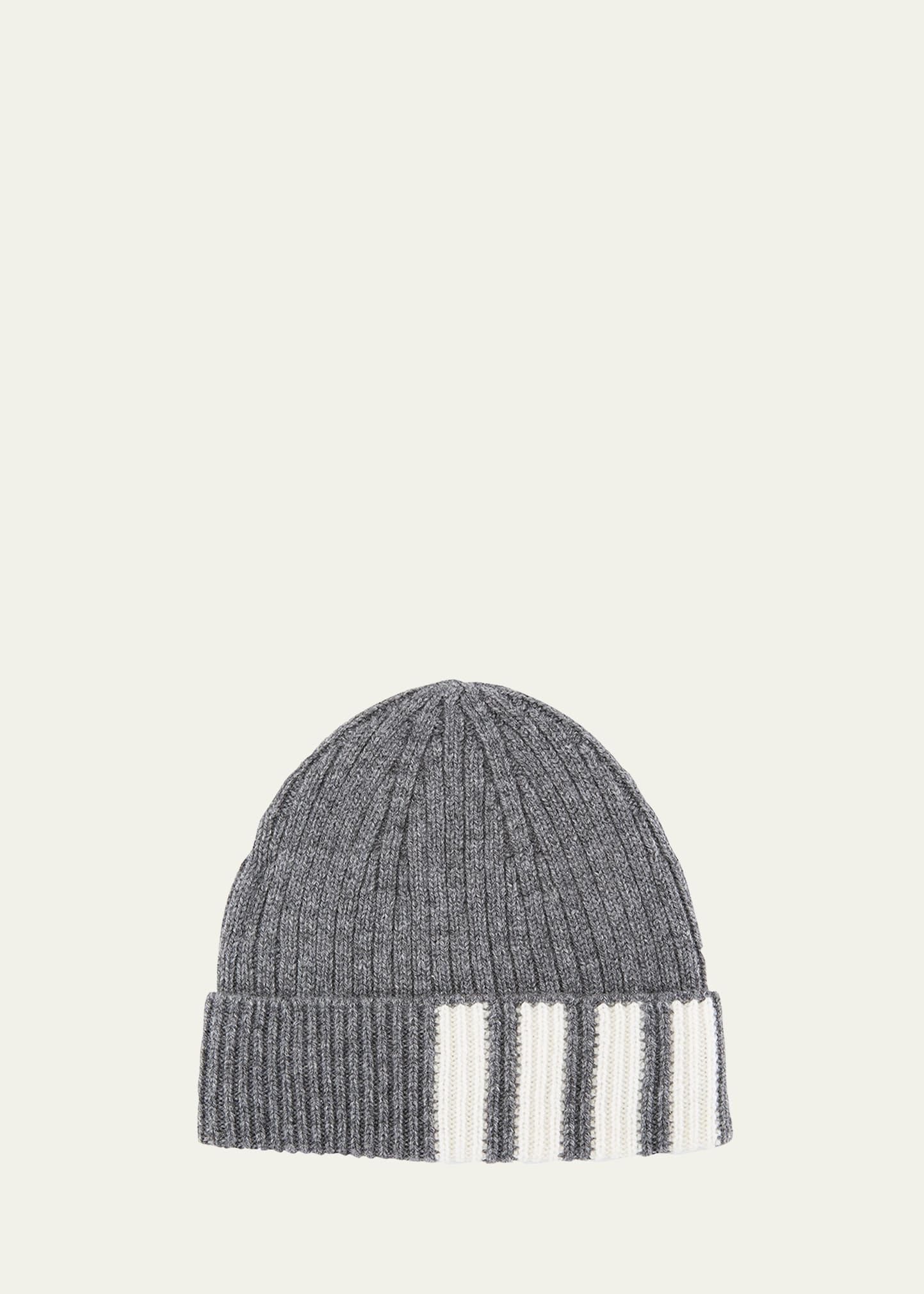 Shop Thom Browne Men's Cashmere 4-bar Beanie Hat In Navy
