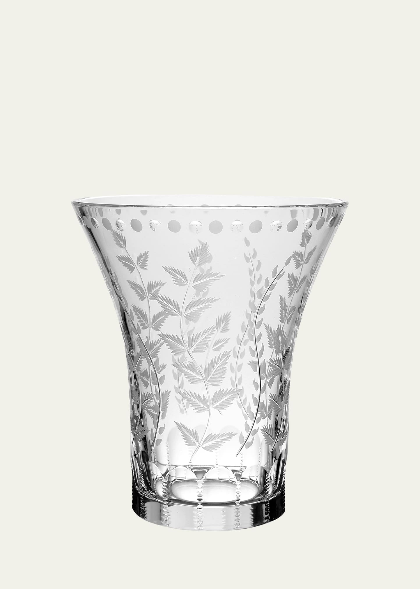 William Yeoward Crystal Fern Flower Vase, 8"