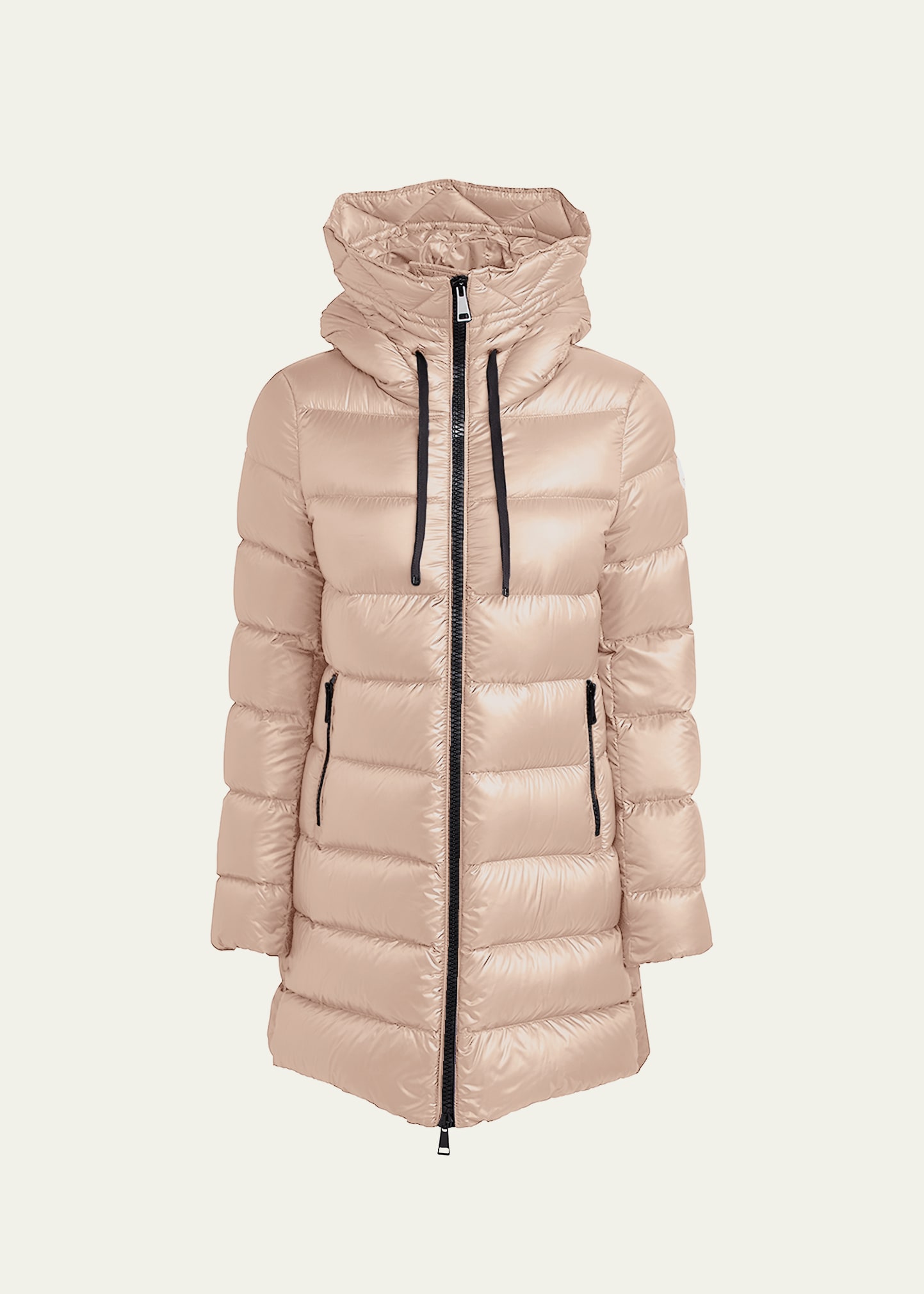 Moncler Suyen Down Quilted Nylon Hooded Parka In Light Pink