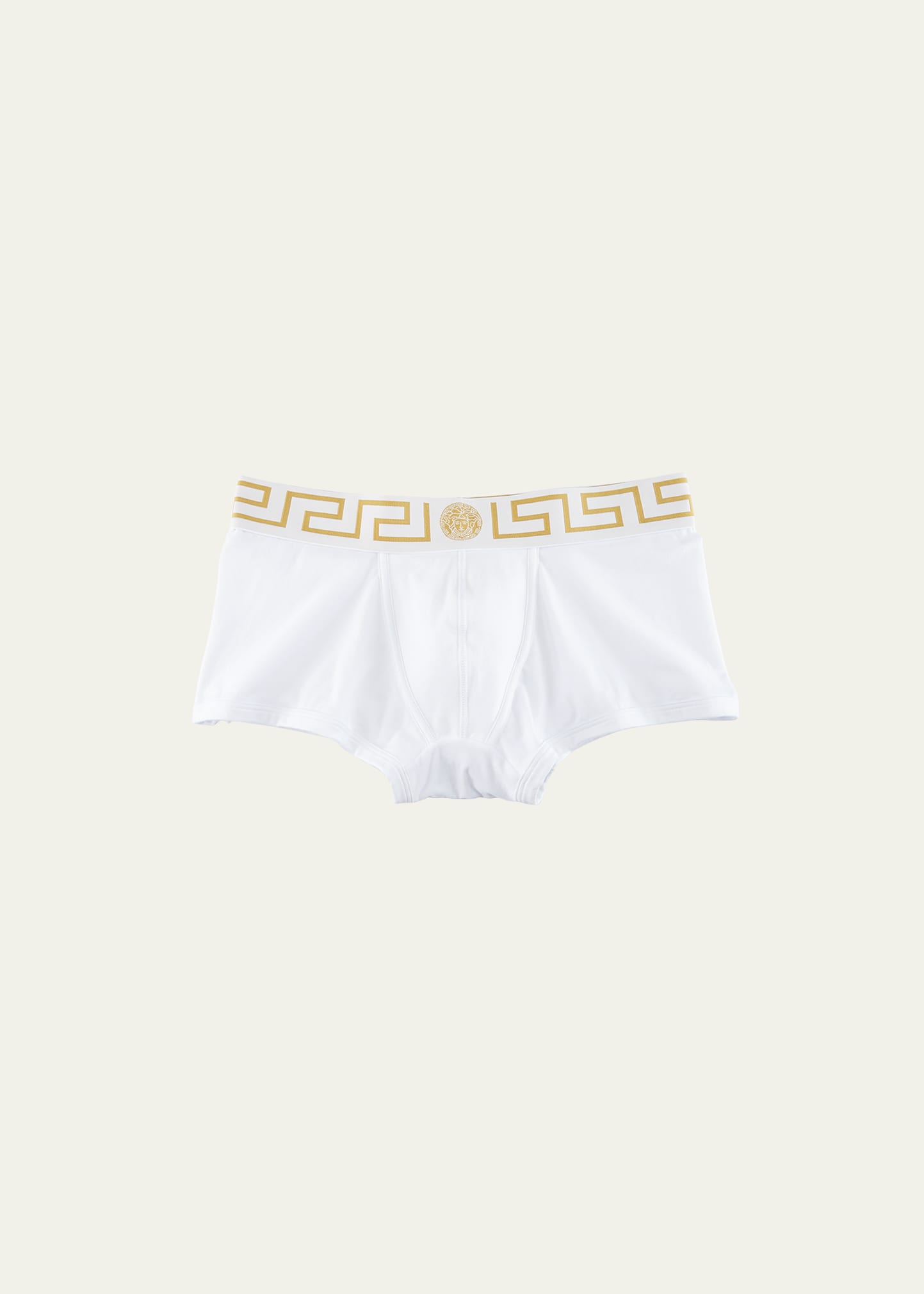 Versace Low Rise Logo Boxer Shorts In White