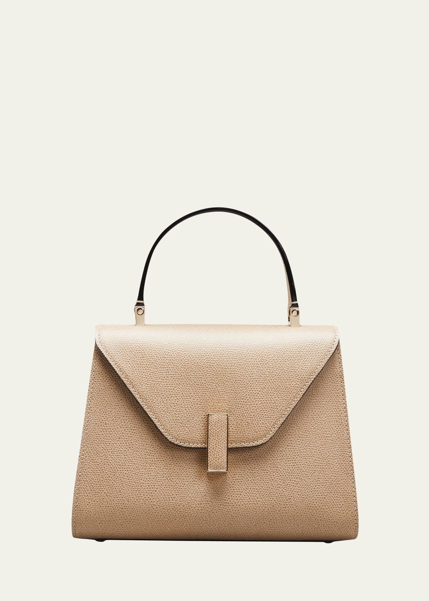 Valextra Iside Mini Leather Handbag In Beige