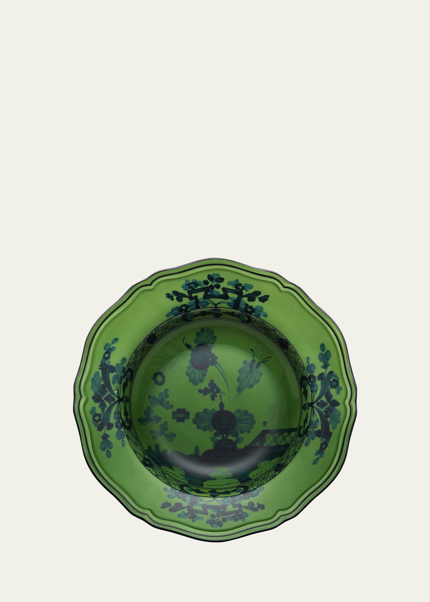 Oriente Italiano Soup Plate, Malachite