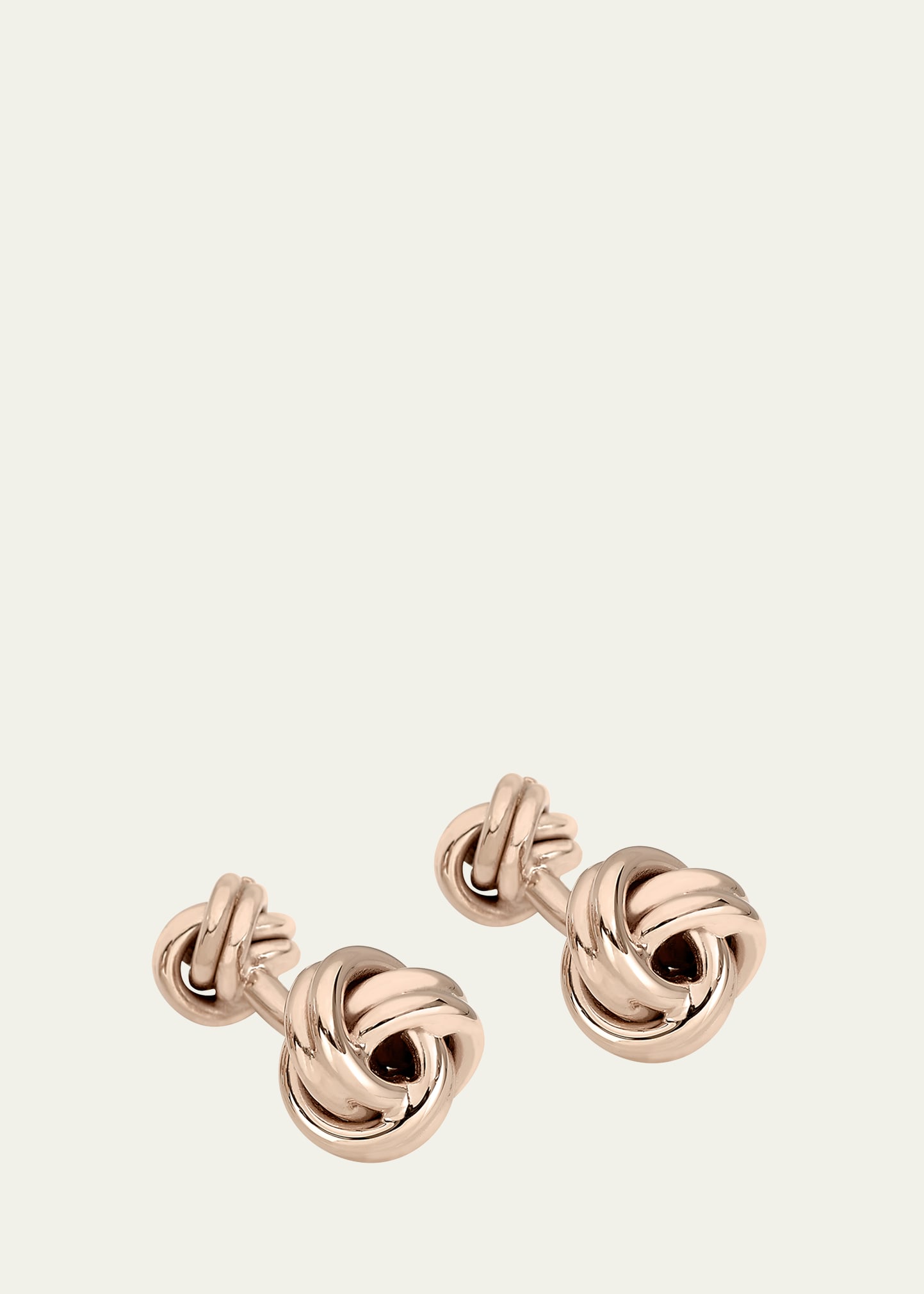 Lindsay & Co Men's 14k Rose Gold Knot Cufflinks