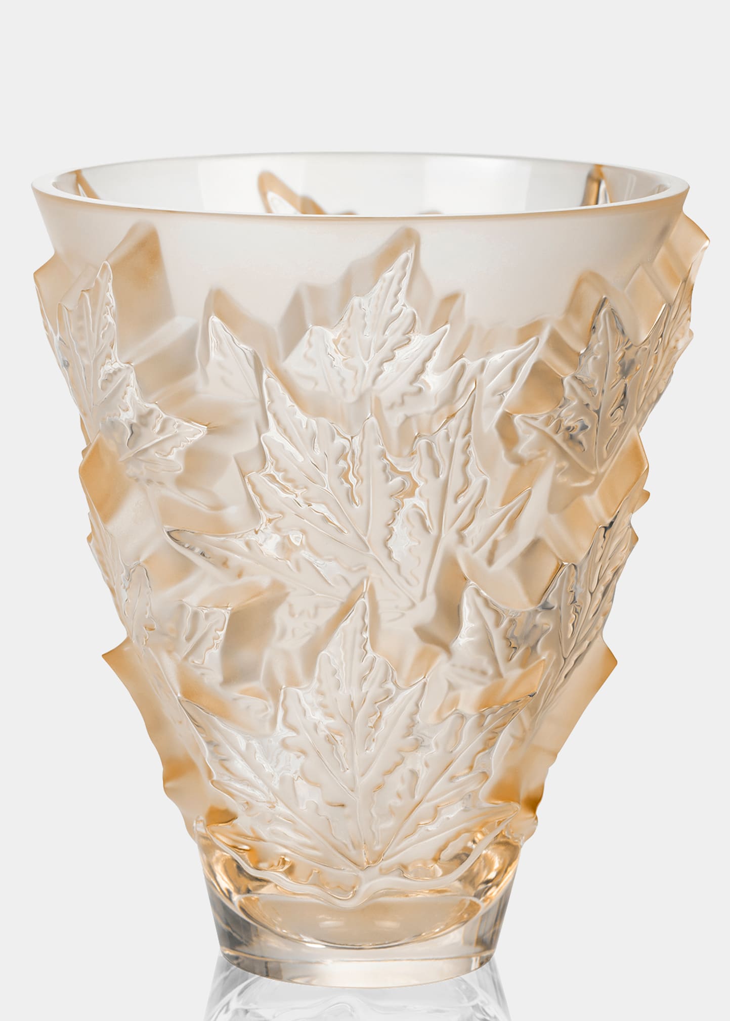 Lalique Champs-elysees Small Vase, Gold Luster