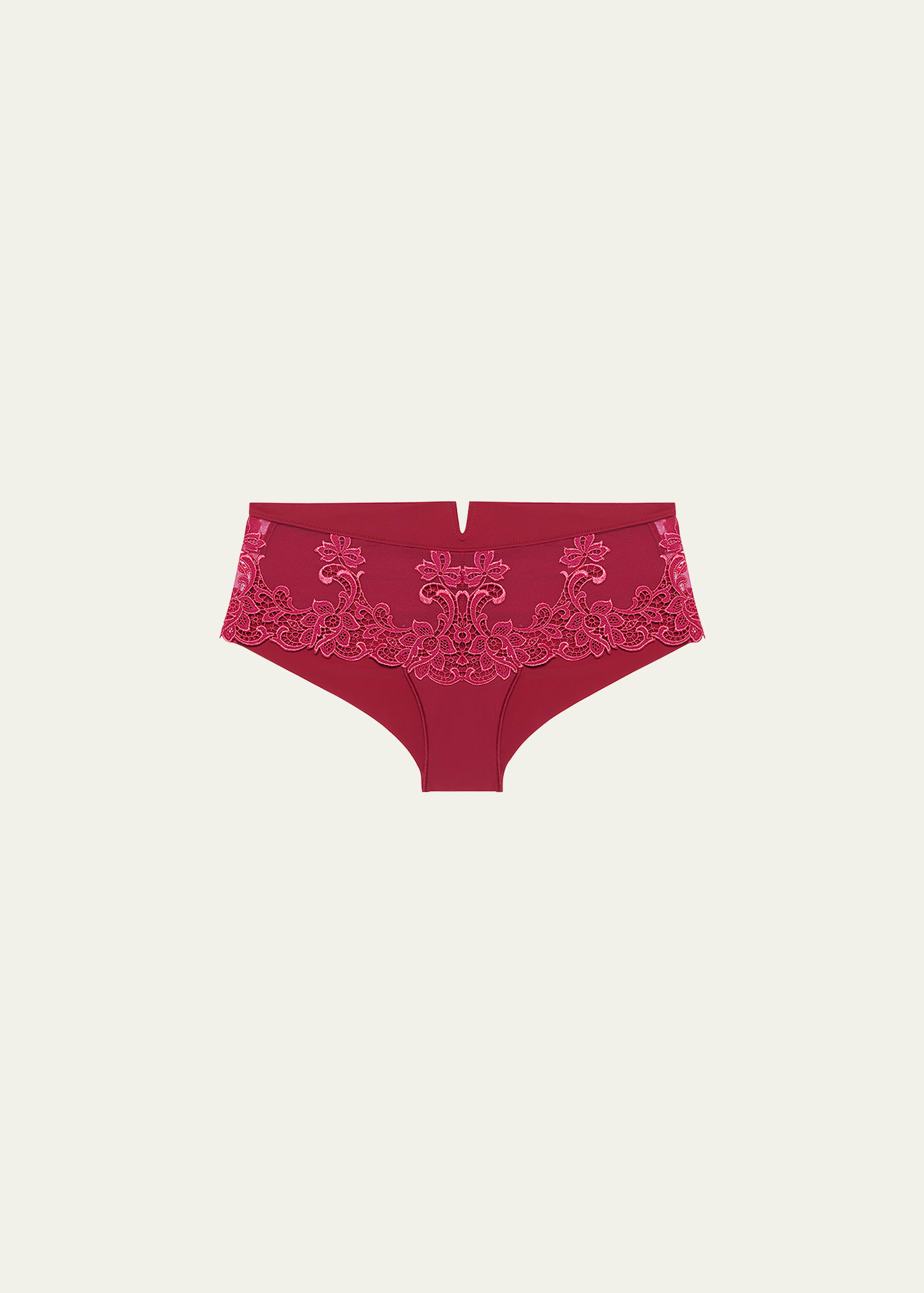 Simone Perele Saga Tattoo Lace Boyshorts In Lipstick