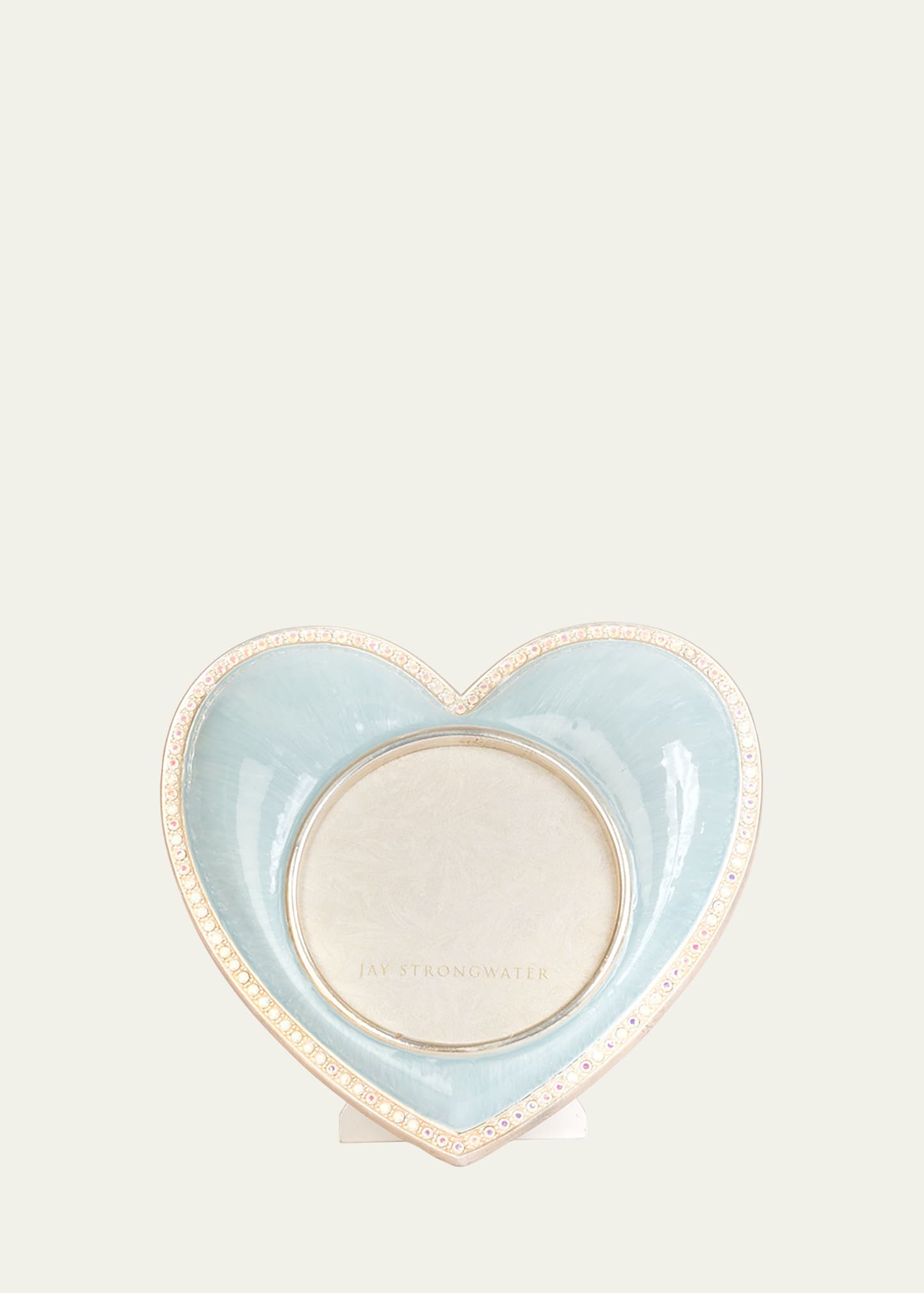 Jay Strongwater Chantal Heart Picture Frame, Blue In Blue