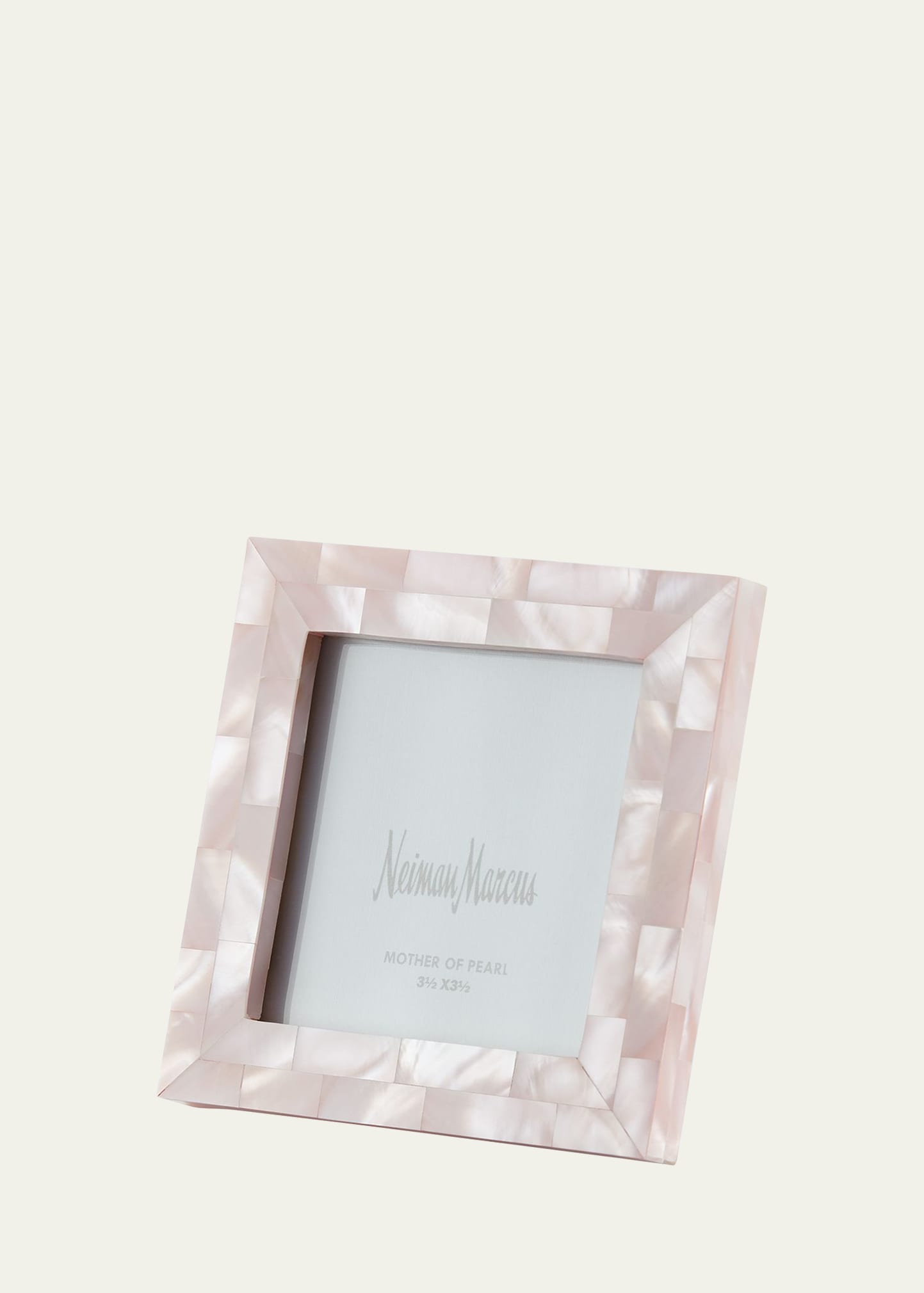 Mother-of-Pearl Picture Frame, Pink, 3.5" x 3.5"