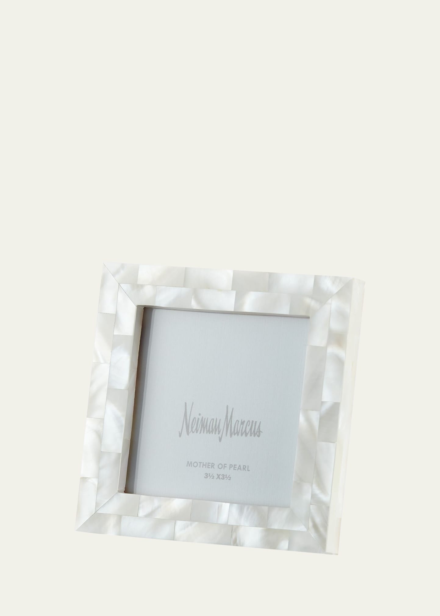Mother-of-Pearl Picture Frame, White, 3.5" x 3.5"