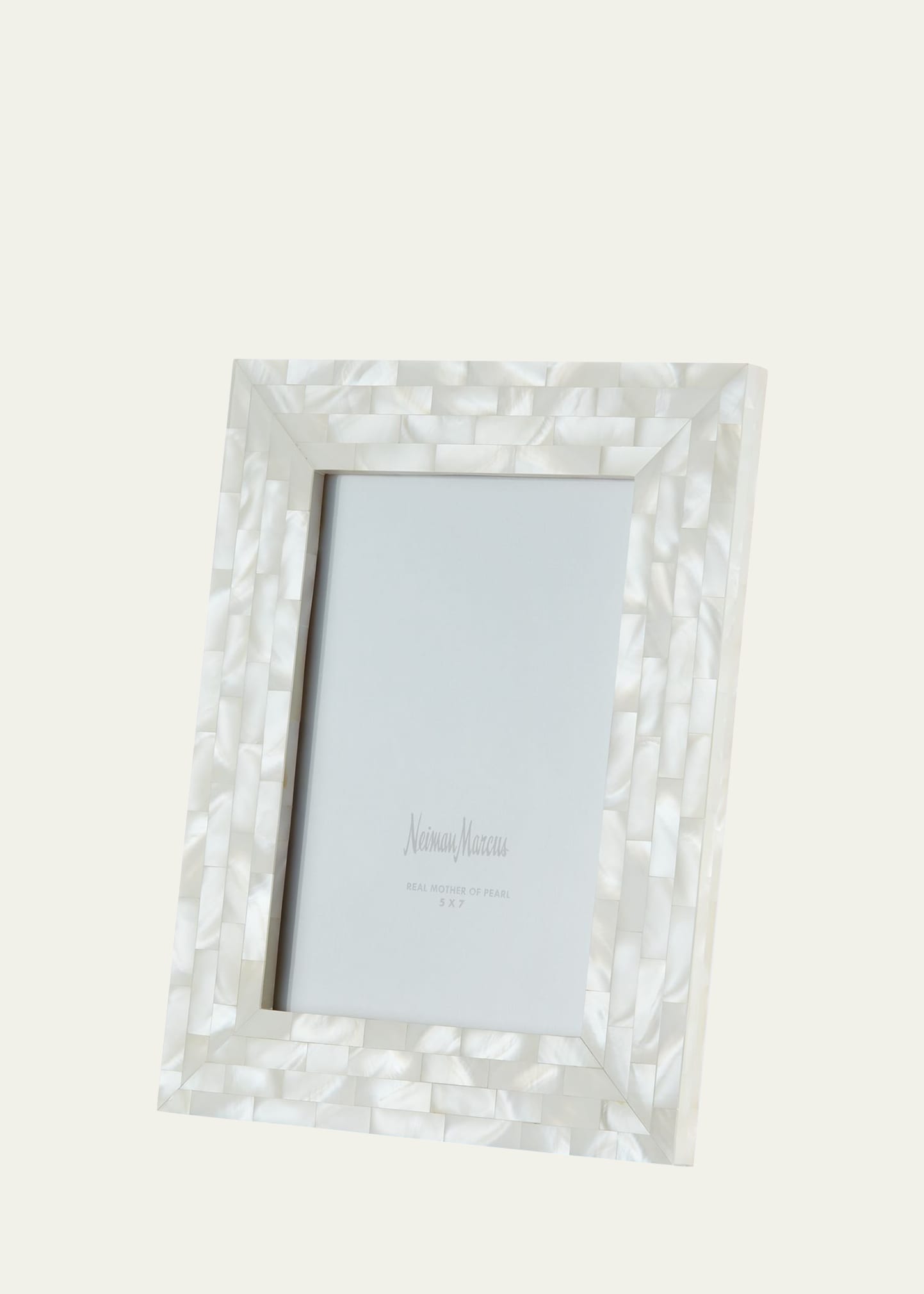 Mother-of-Pearl Picture Frame, White, 5" x 7"