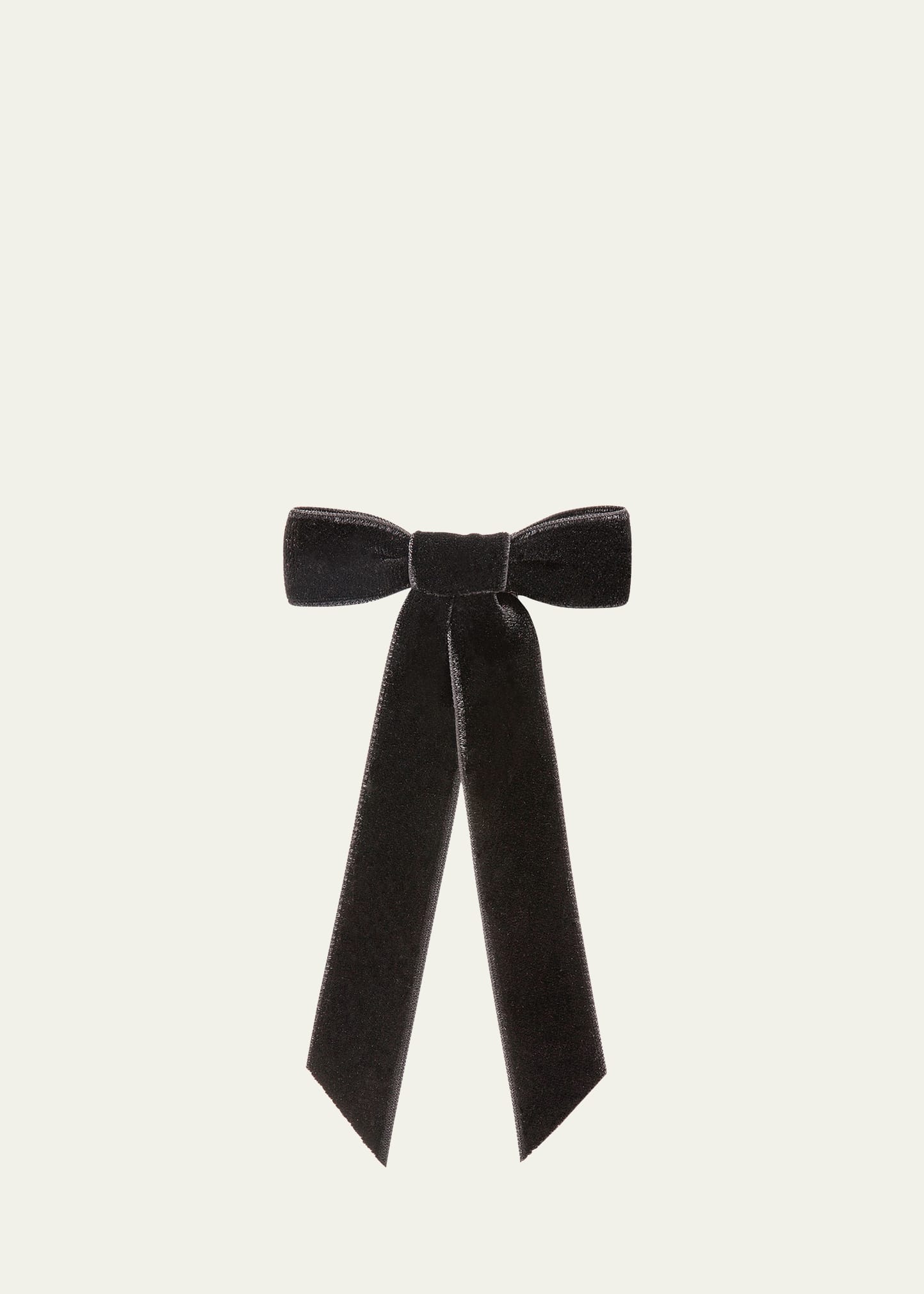 Jennifer Behr Velvet Bow Barrette In Pinot
