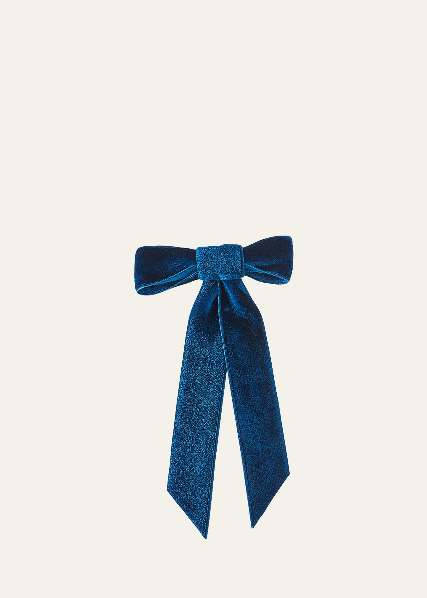 Jennifer Behr Velvet Bow Barrette In Blush