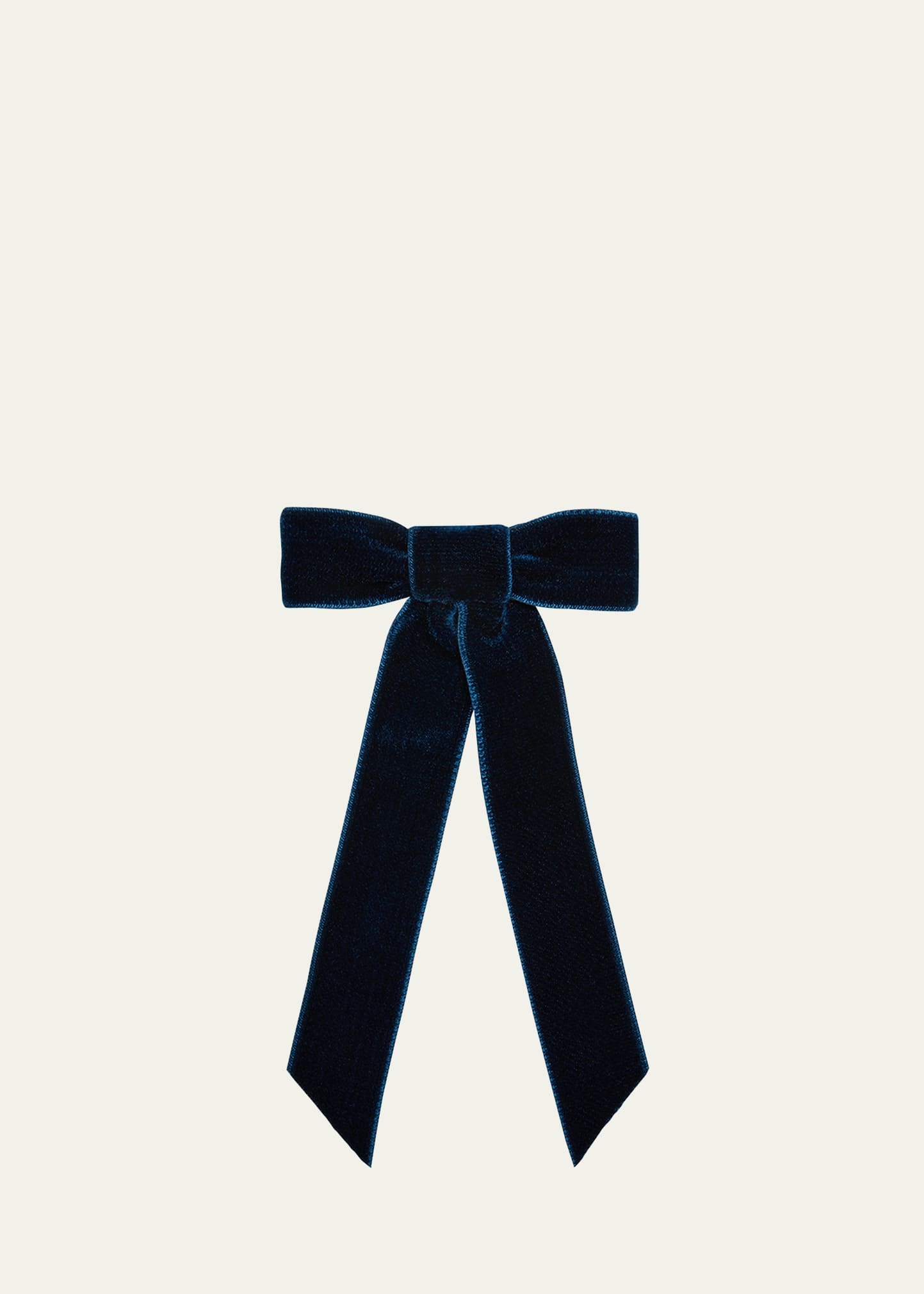 Jennifer Behr Velvet Bow Barrette In Prussian