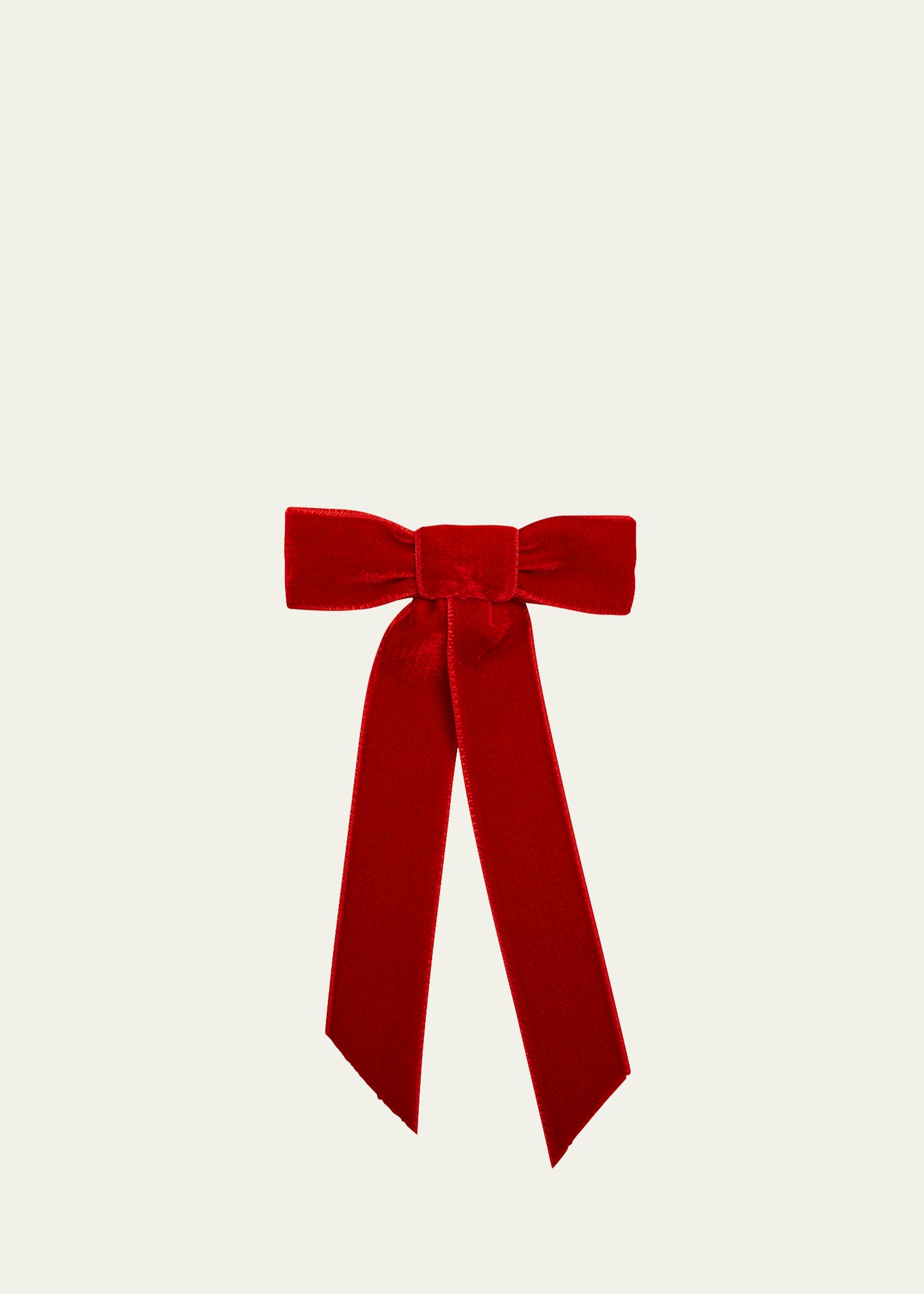 Jennifer Behr Velvet Bow Barrette In Rouge