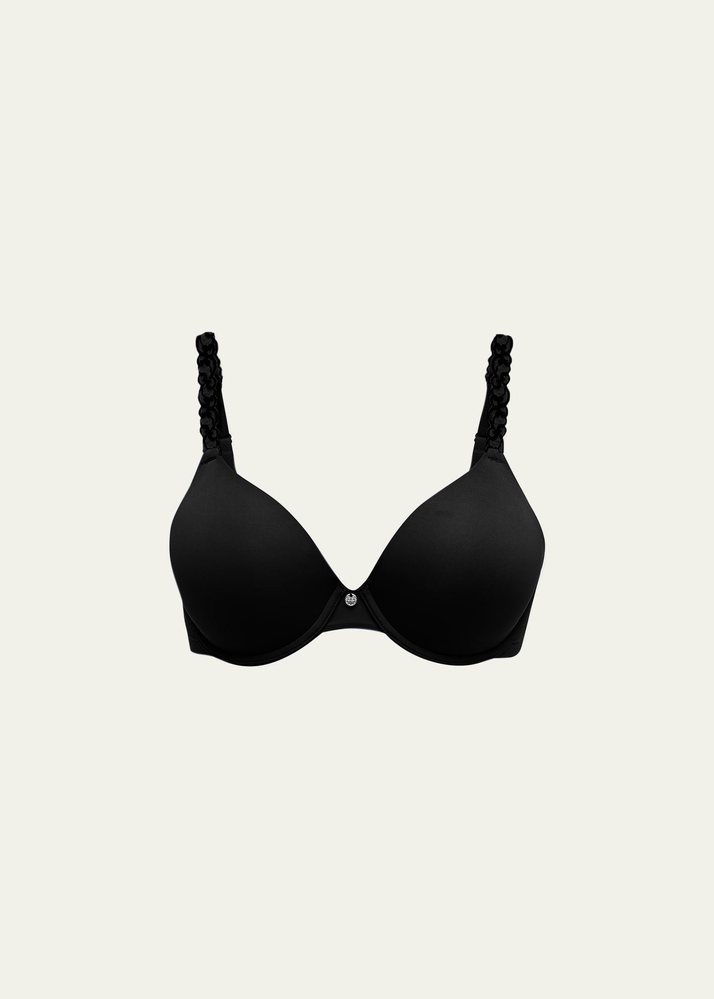 Natori Pure Luxe Custom Coverage Contour Underwire Bra In Black