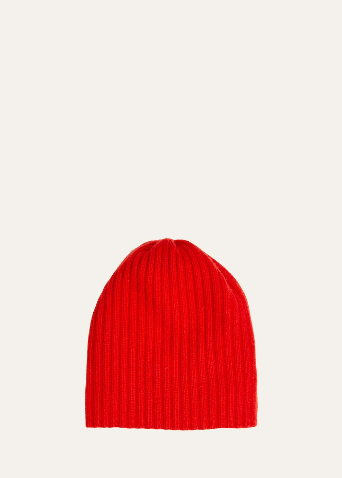 Portolano 4-ply Cashmere Slouch Beanie Hat In Fire Red